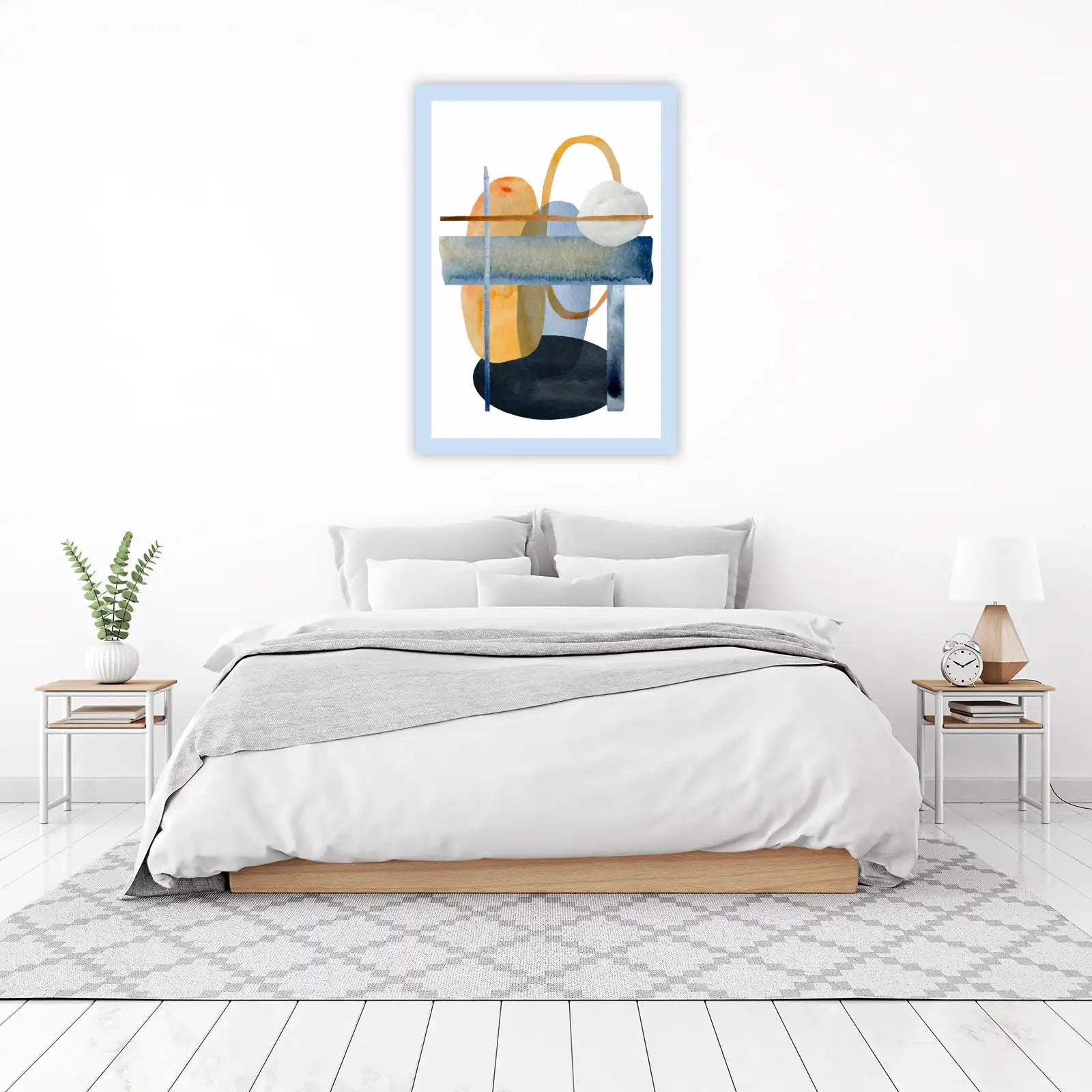Abstract Watercolor Shapes Wall Art