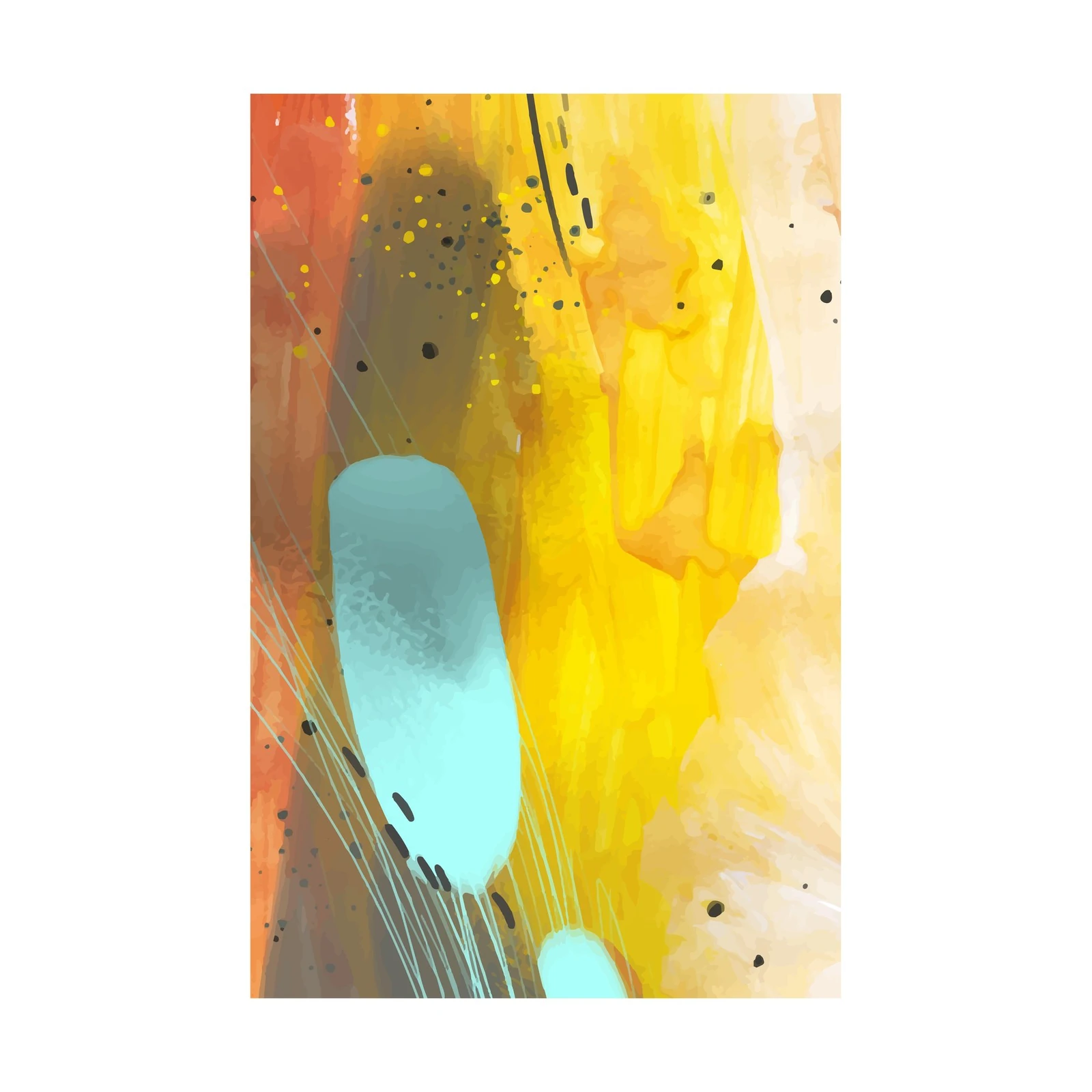 Vibrant Abstract Splash Wall Art