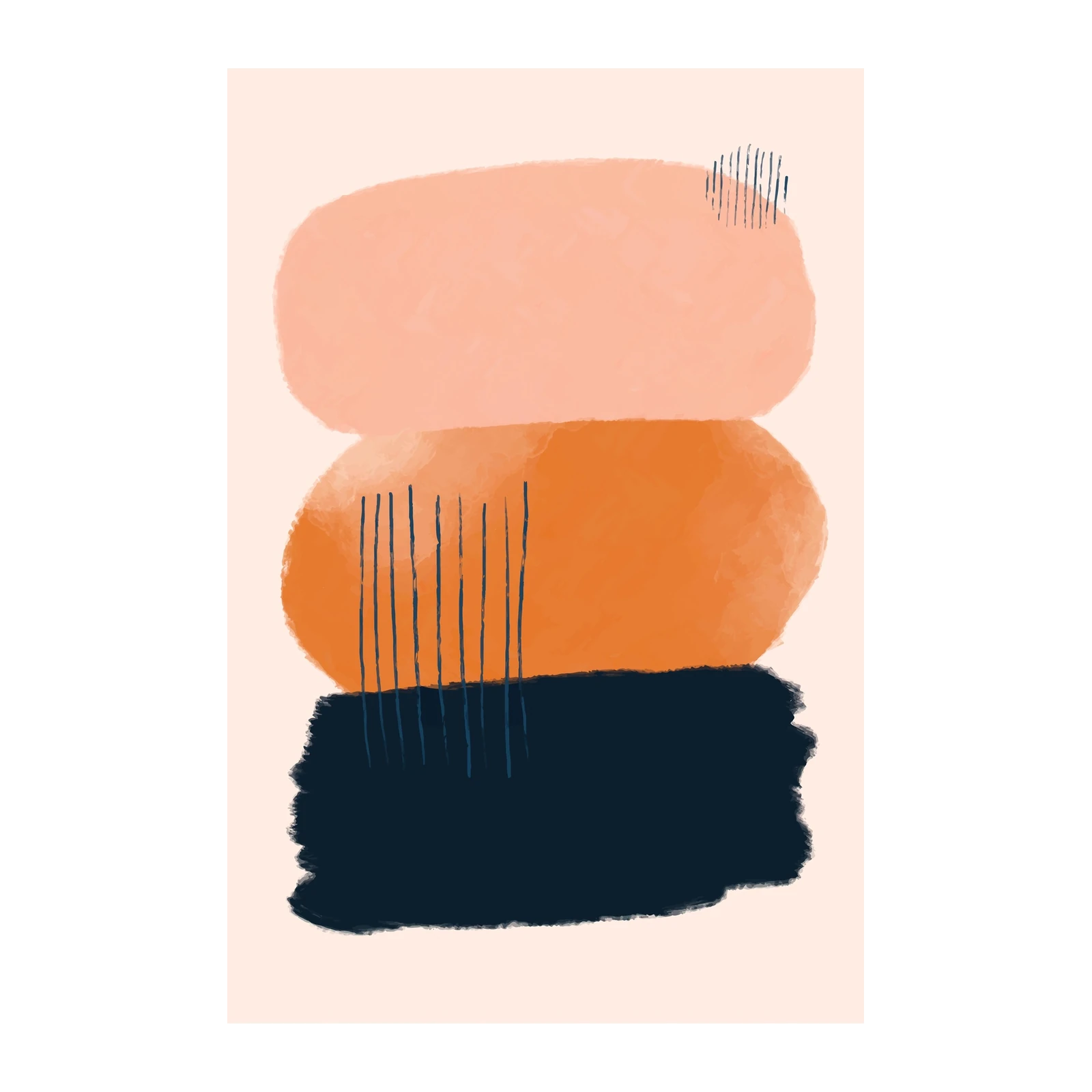Abstract Shapes Modern Boho Wall Art