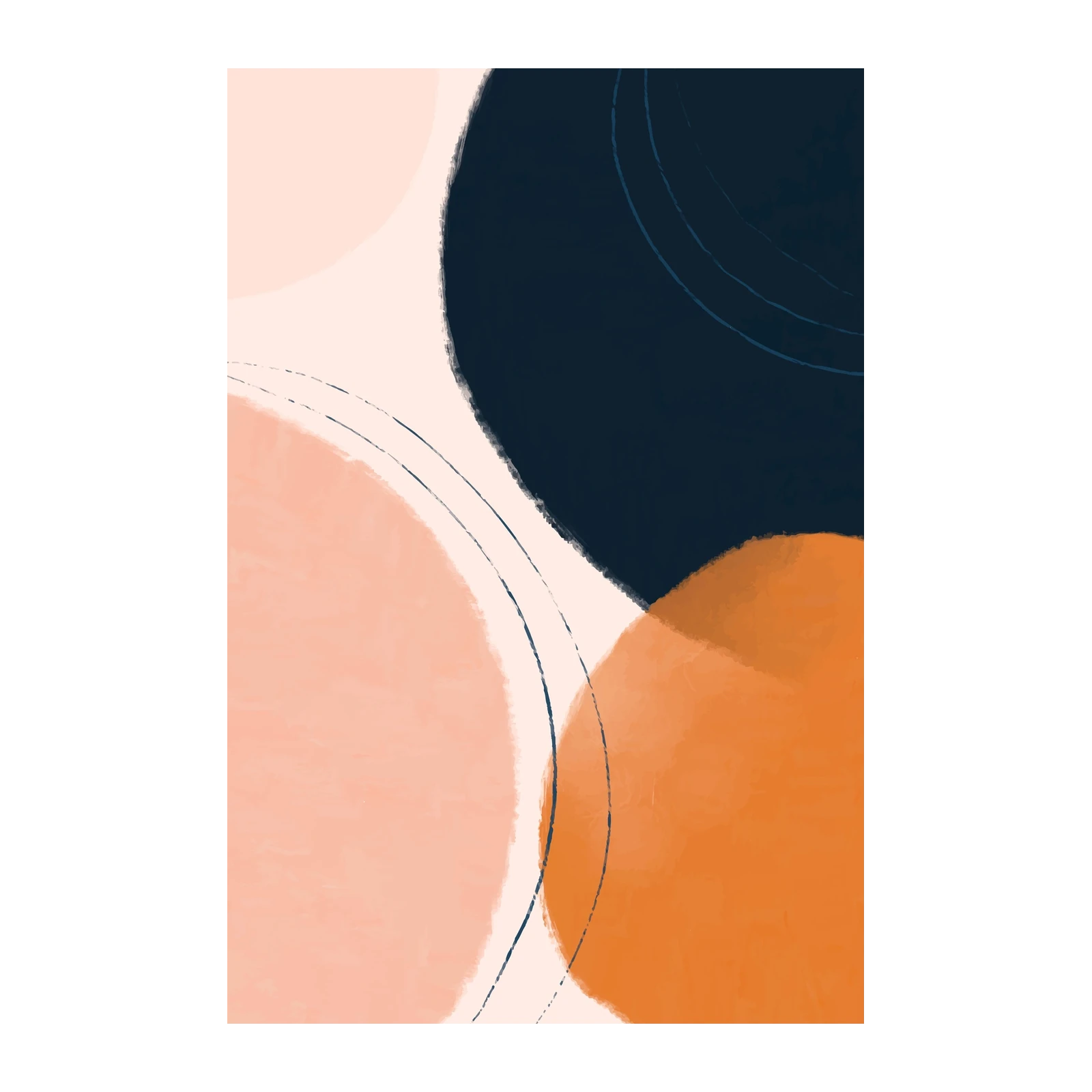 Abstract Geometric Circles Wall Art