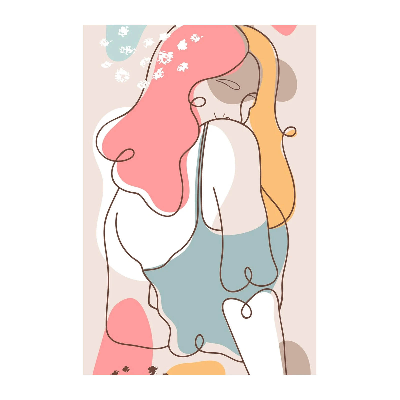 Abstract Woman Serenity Wall Art
