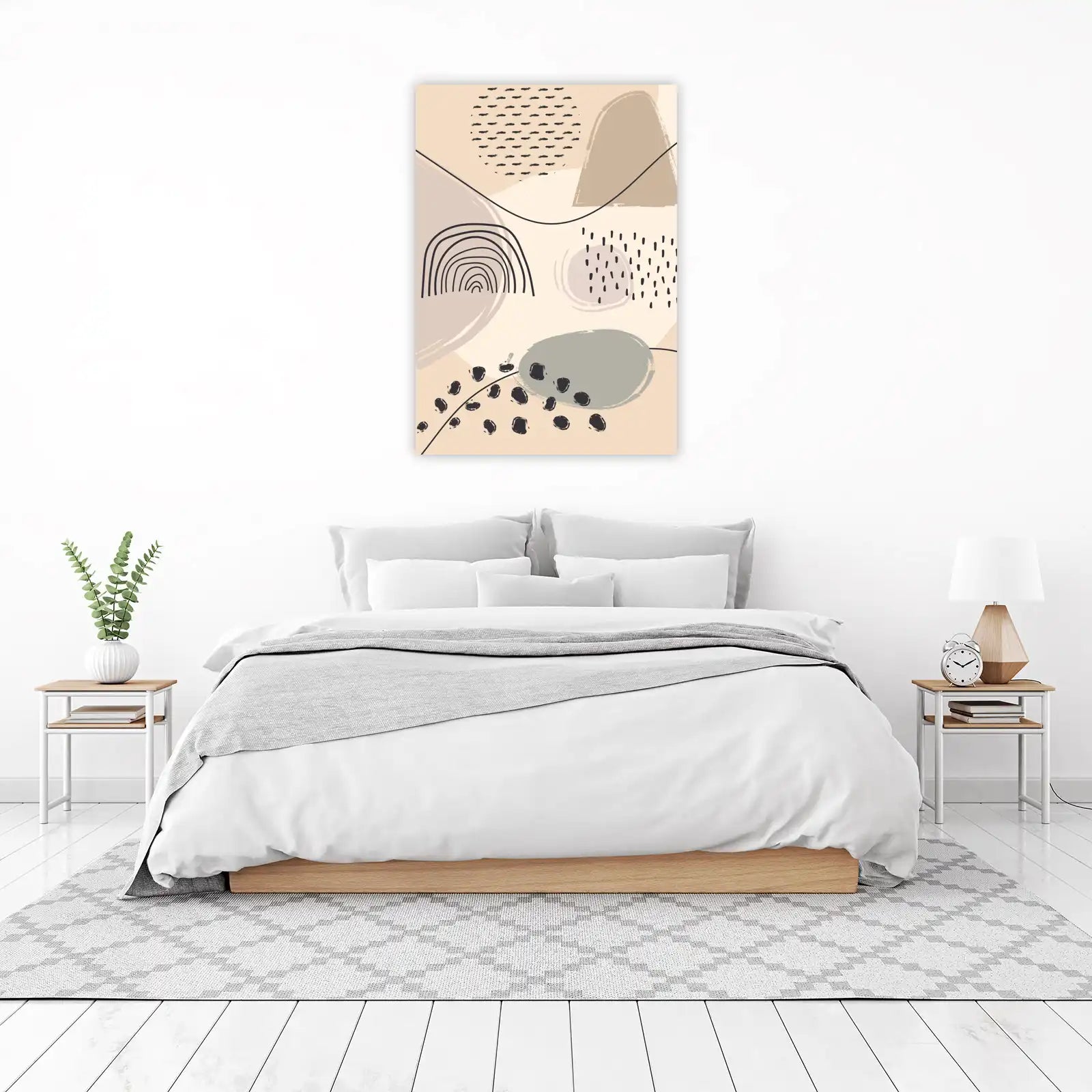 Modern Boho Abstract Rainbow Wall Art