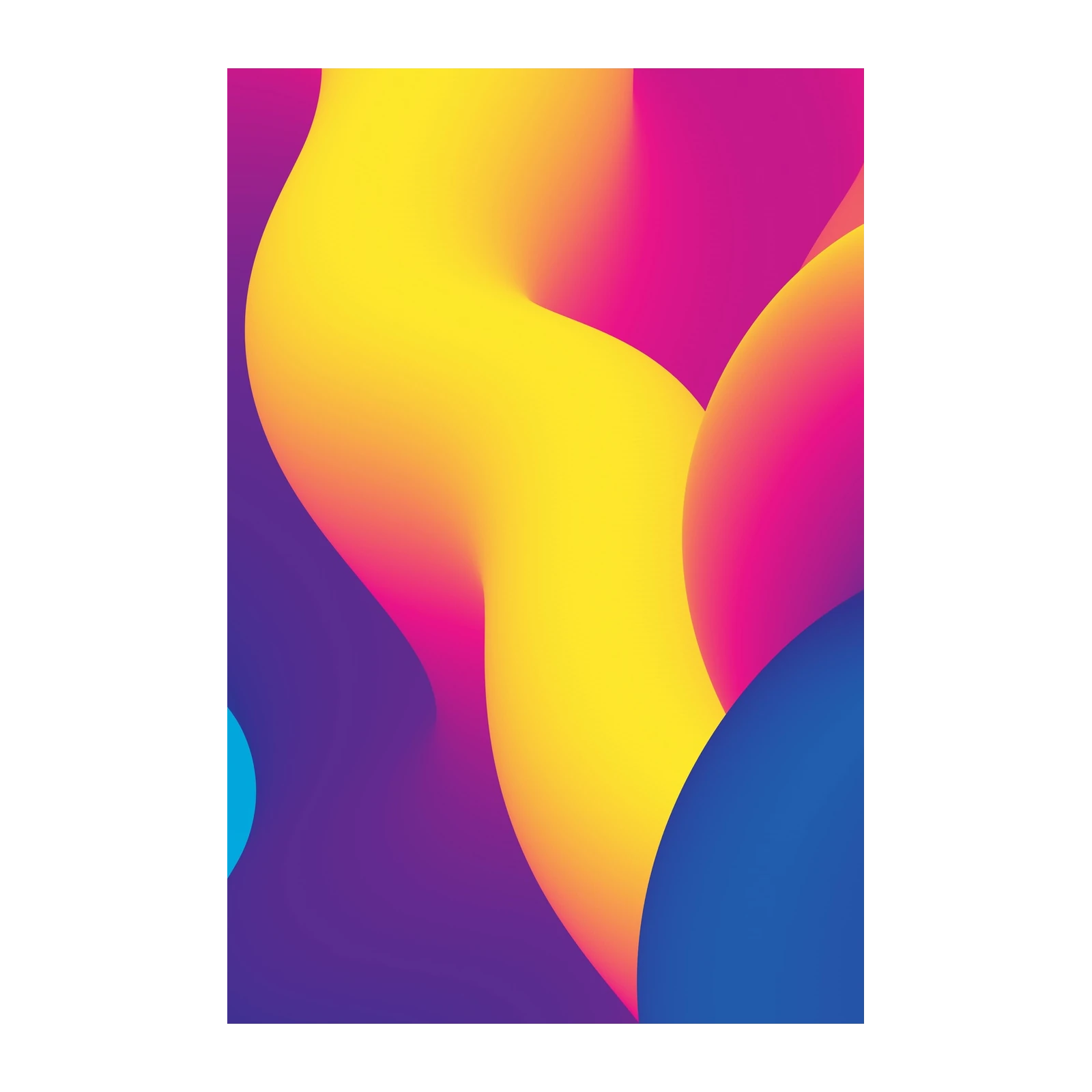 Vibrant Flow Abstract 3D Swirl Wall Art