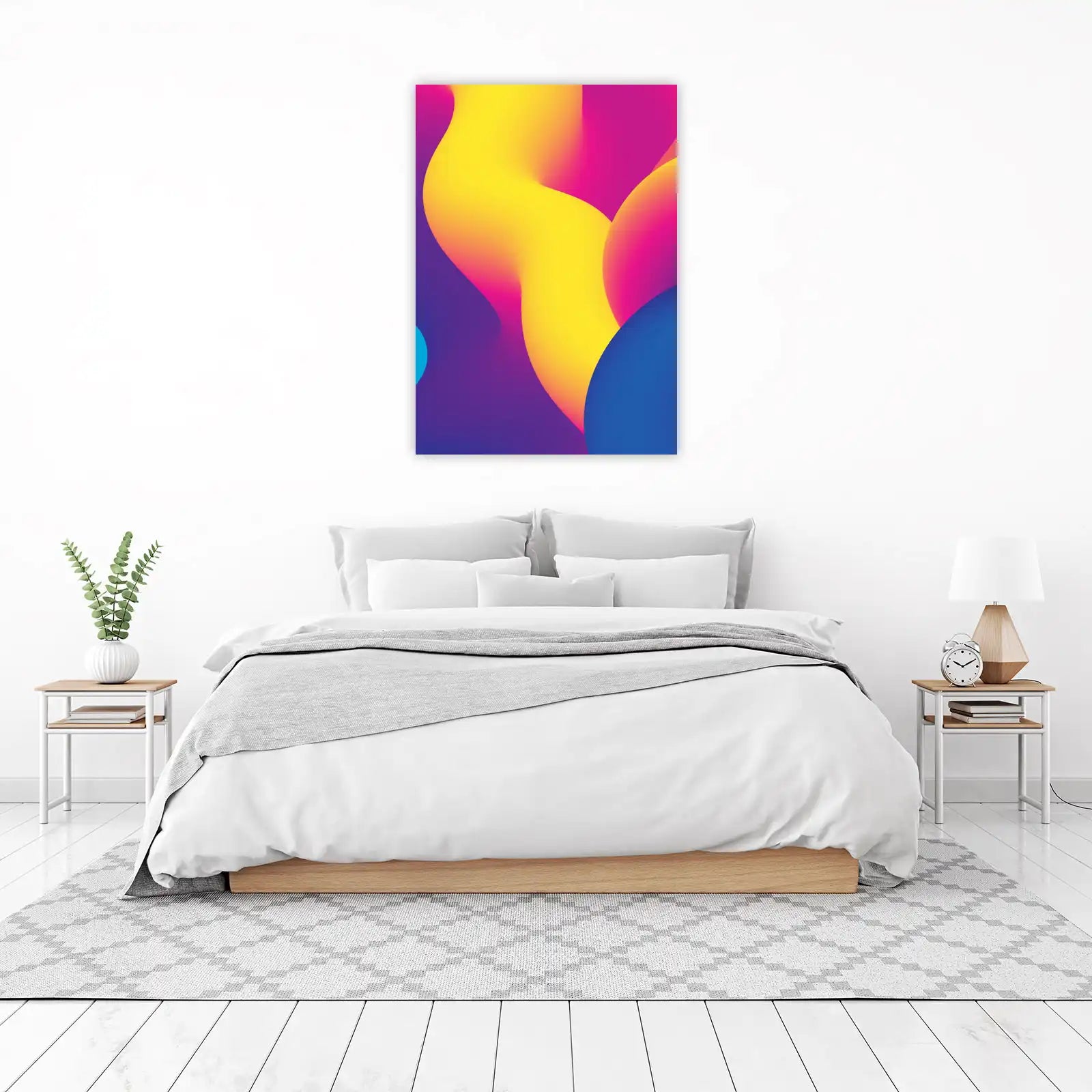 Vibrant Flow Abstract 3D Swirl Wall Art