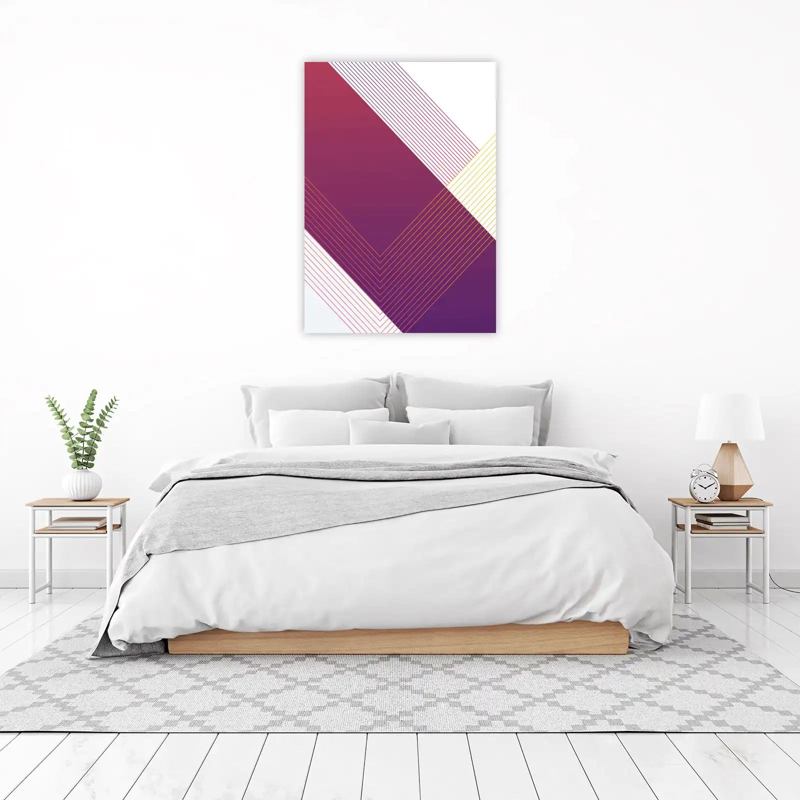 Geometric Gradient Lines Wall Art