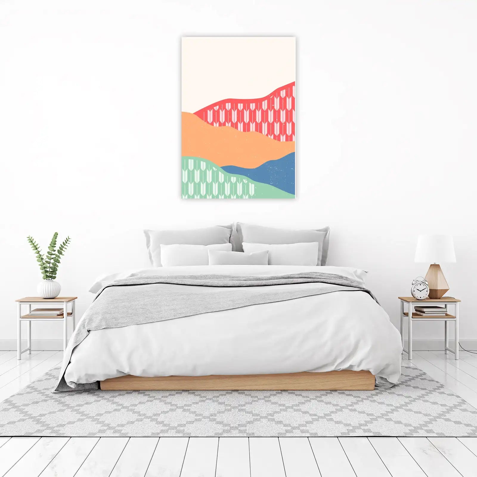 Abstract Geometric Arrow Landscape Wall Art