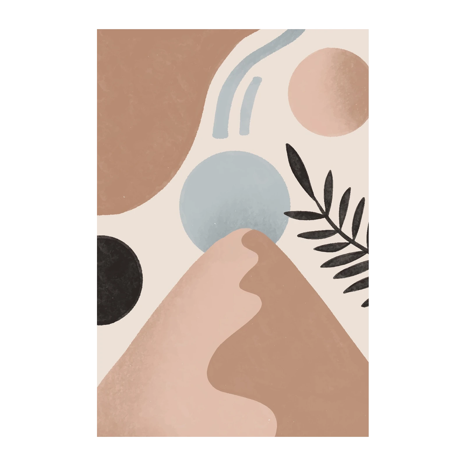 Boho Abstract Desert Landscape Wall Art