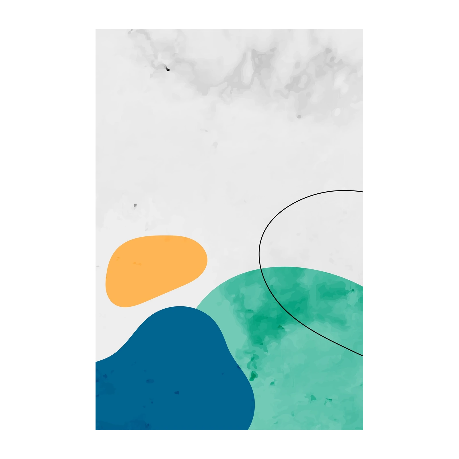 Abstract Organic Shapes Wall Art