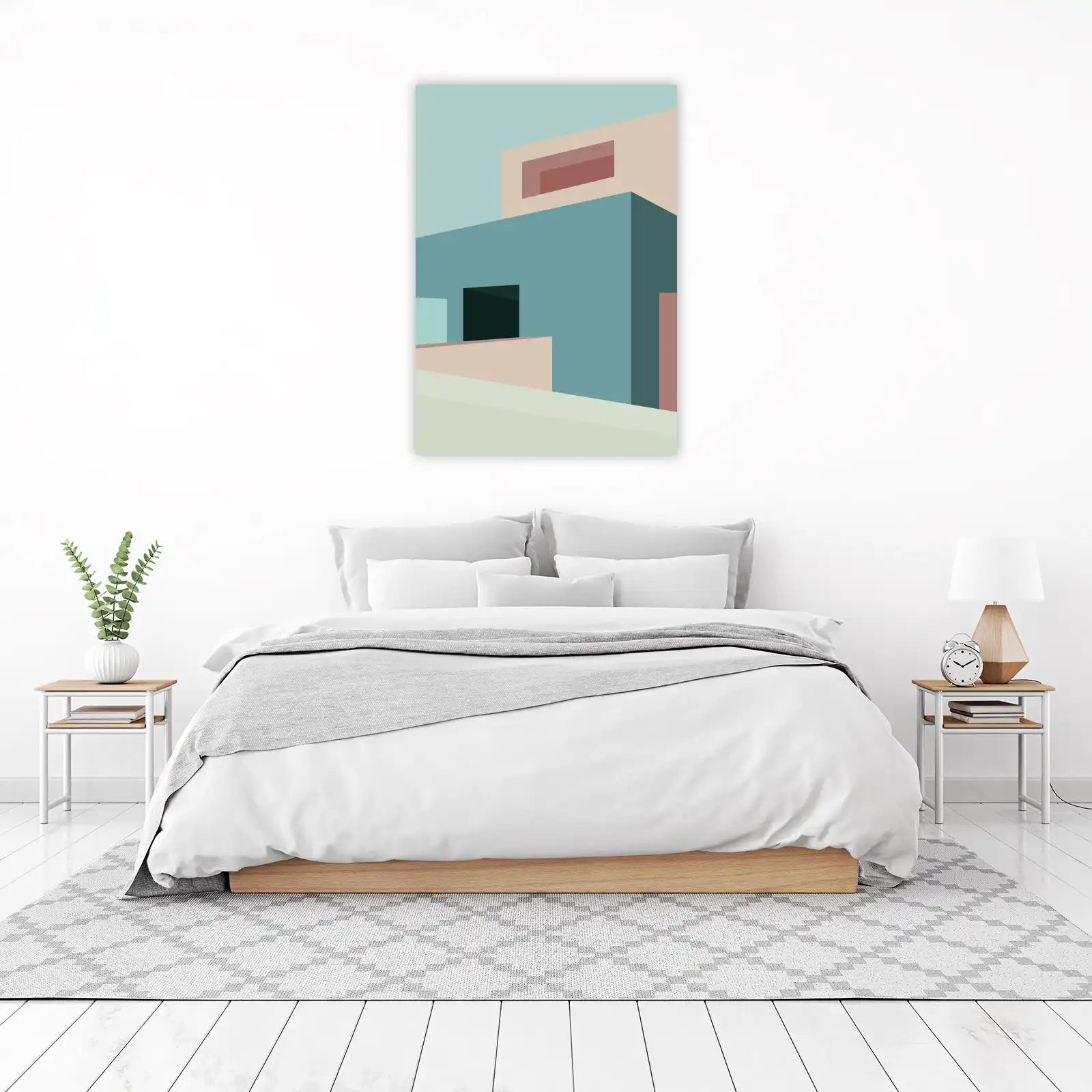 Modern Geometric Architecture Wall Art