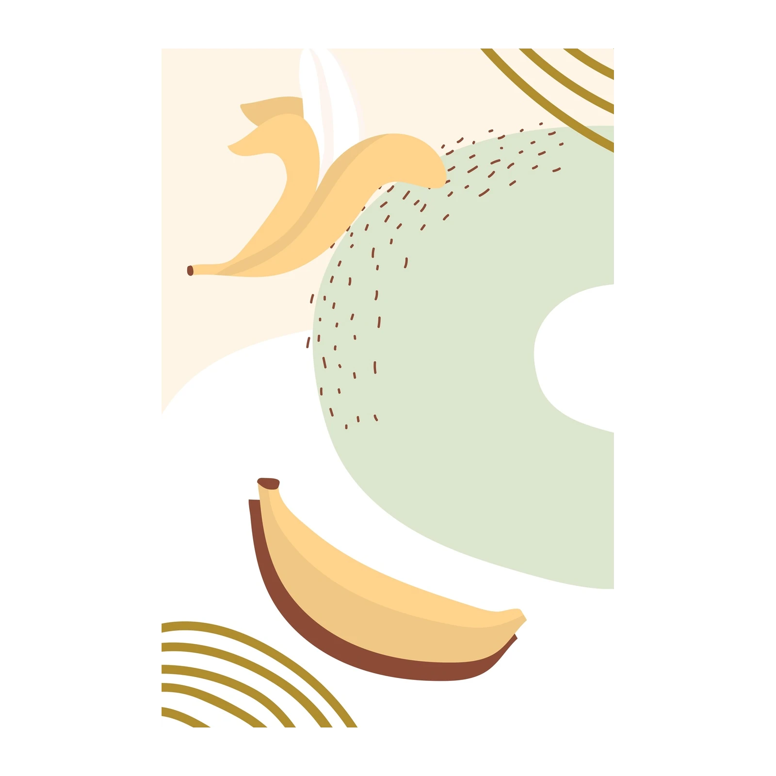 Abstract Banana Burst Modern Fruit Wall Art