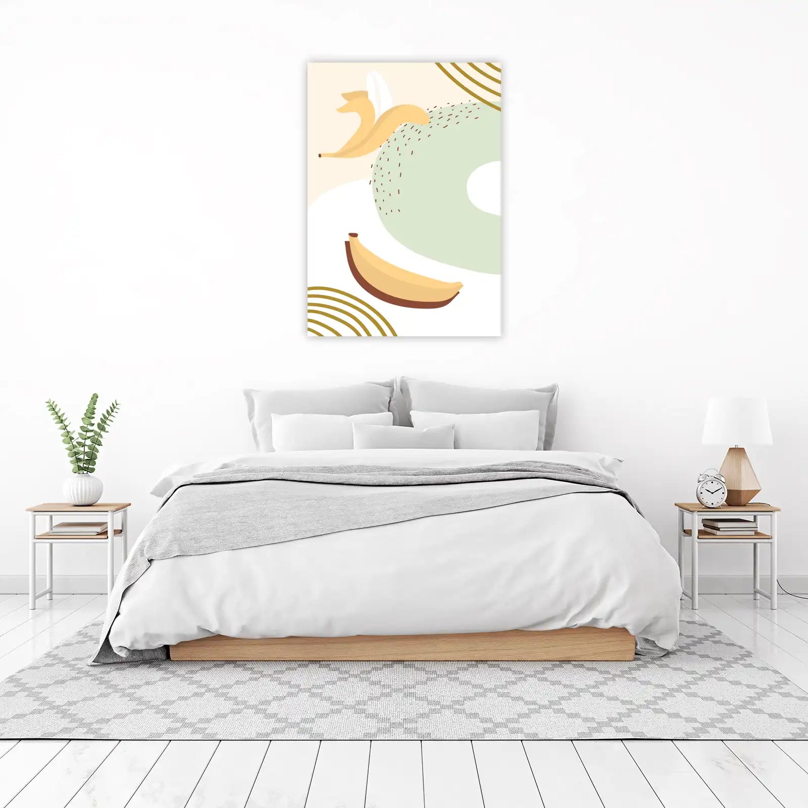 Abstract Banana Burst Modern Fruit Wall Art