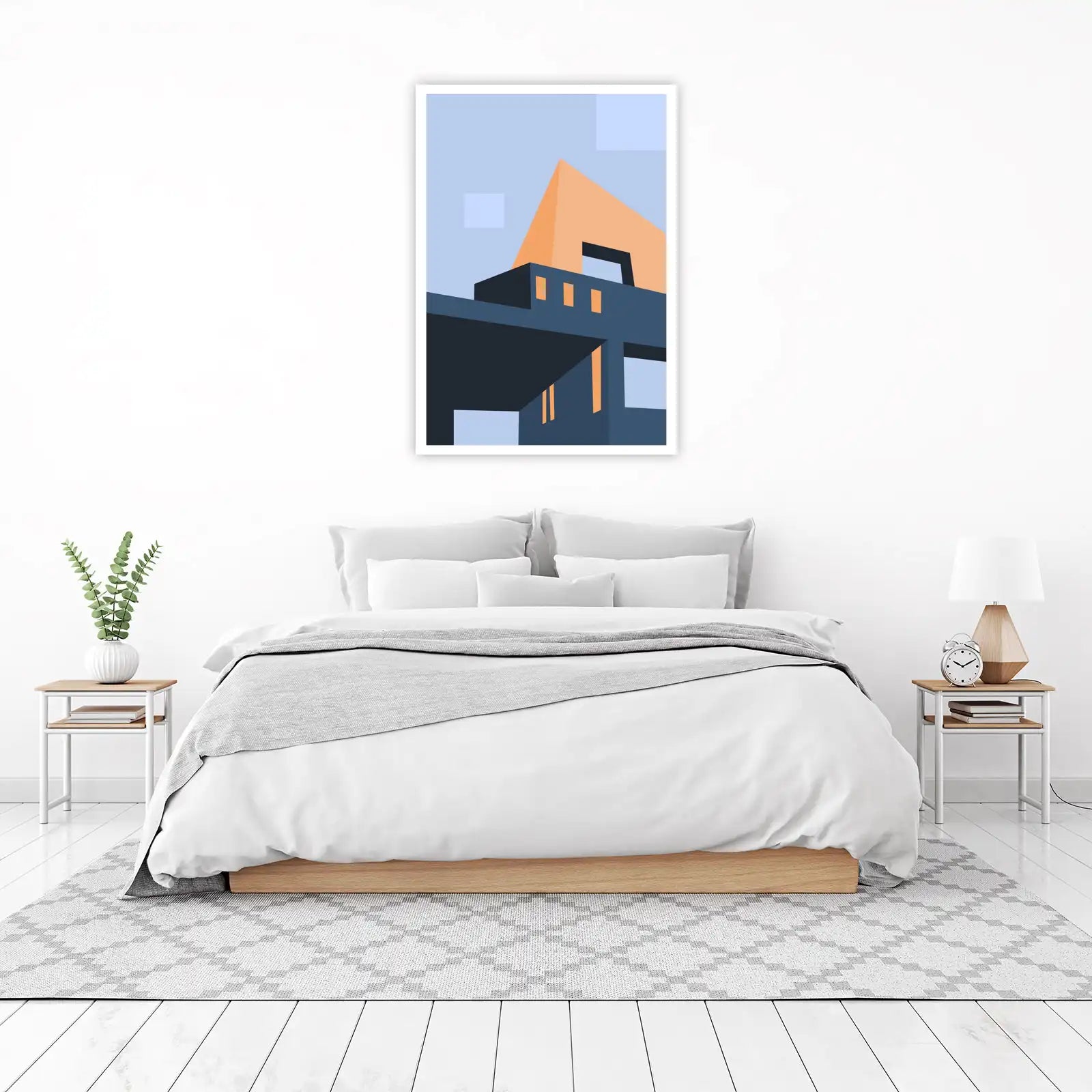 Modern Geometric Architecture Wall Art