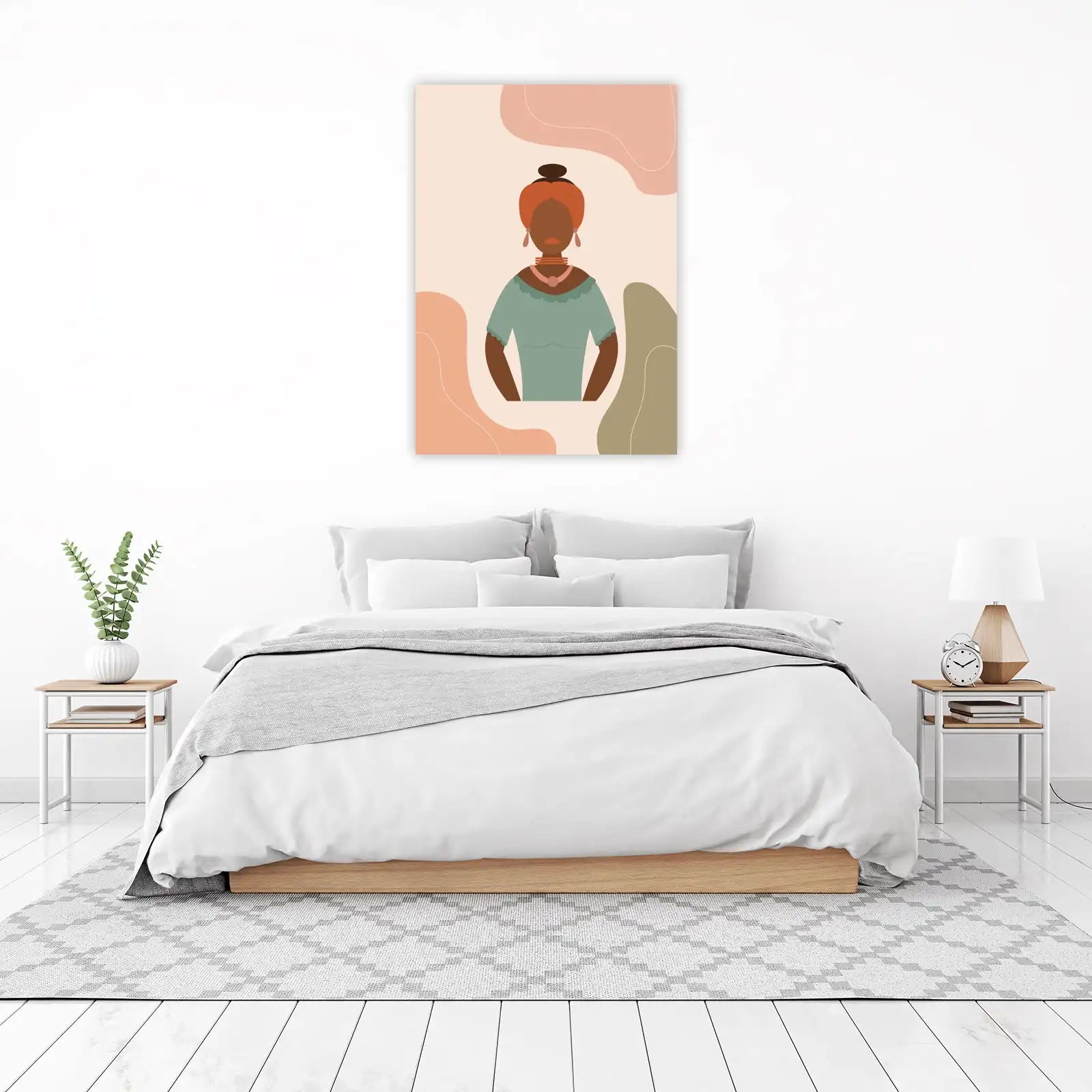 Bohemian Woman Portrait Boho Wall Art