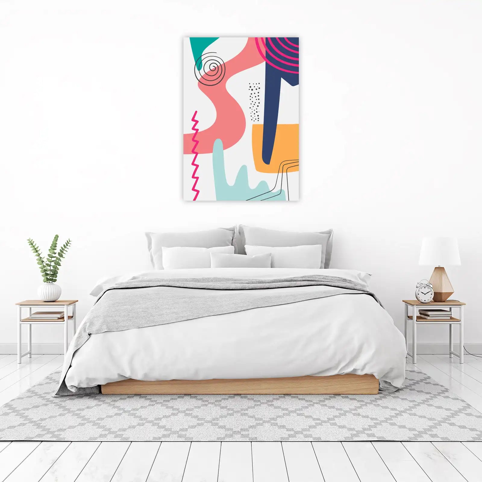 Vibrant Abstract Shapes Wall Art