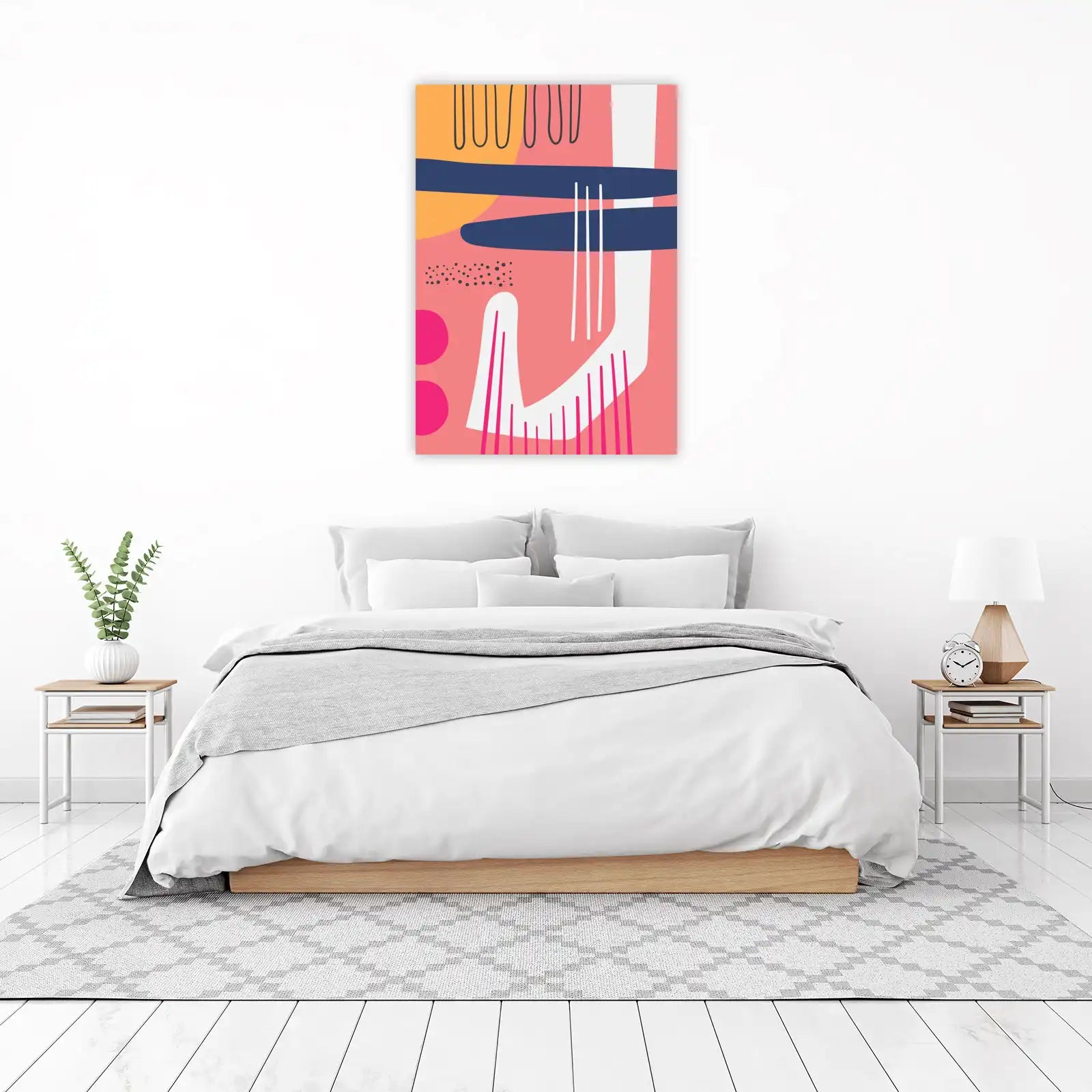 Mid-Century Modern Abstract Shapes Wall Art