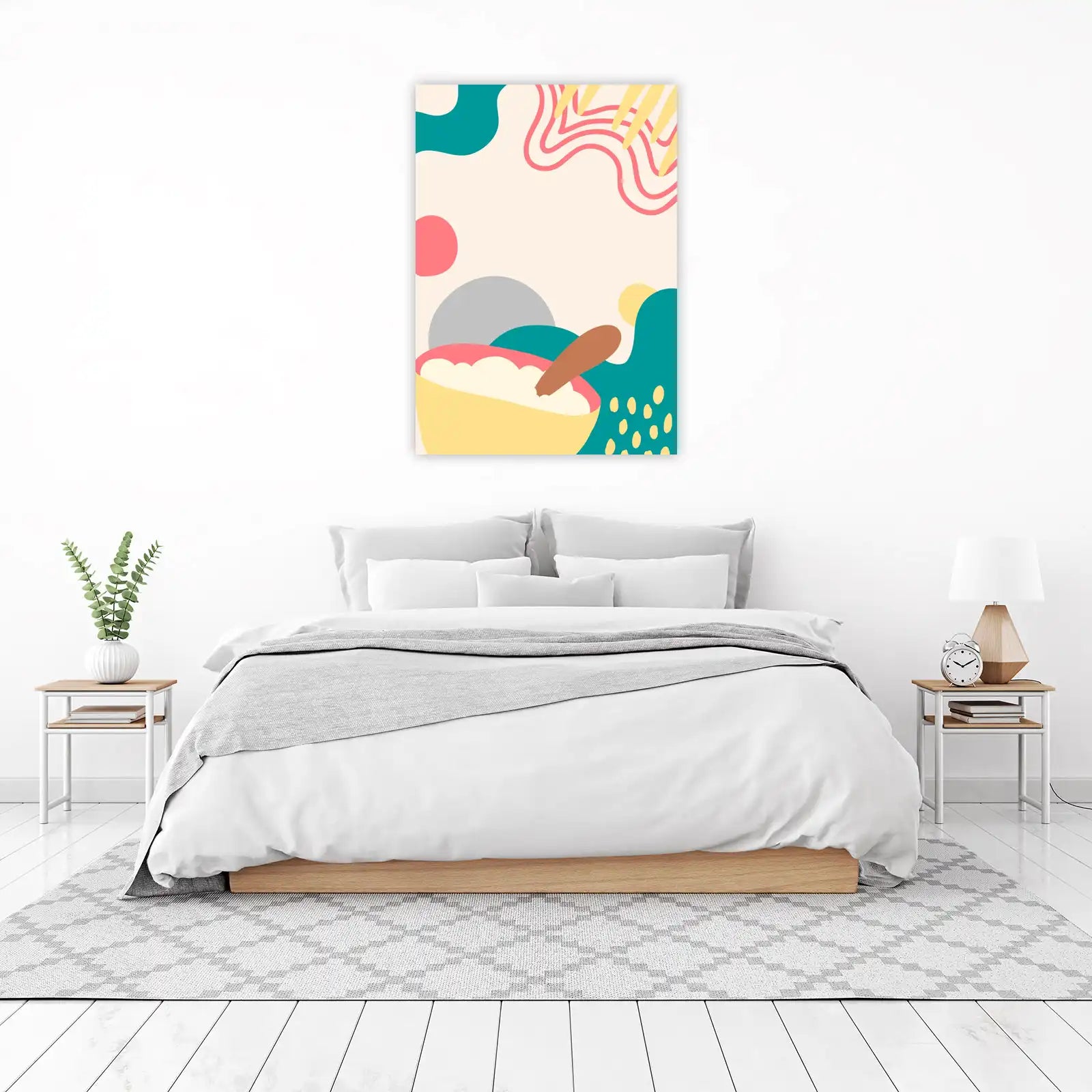 Abstract Breakfast Bowl Wall Art
