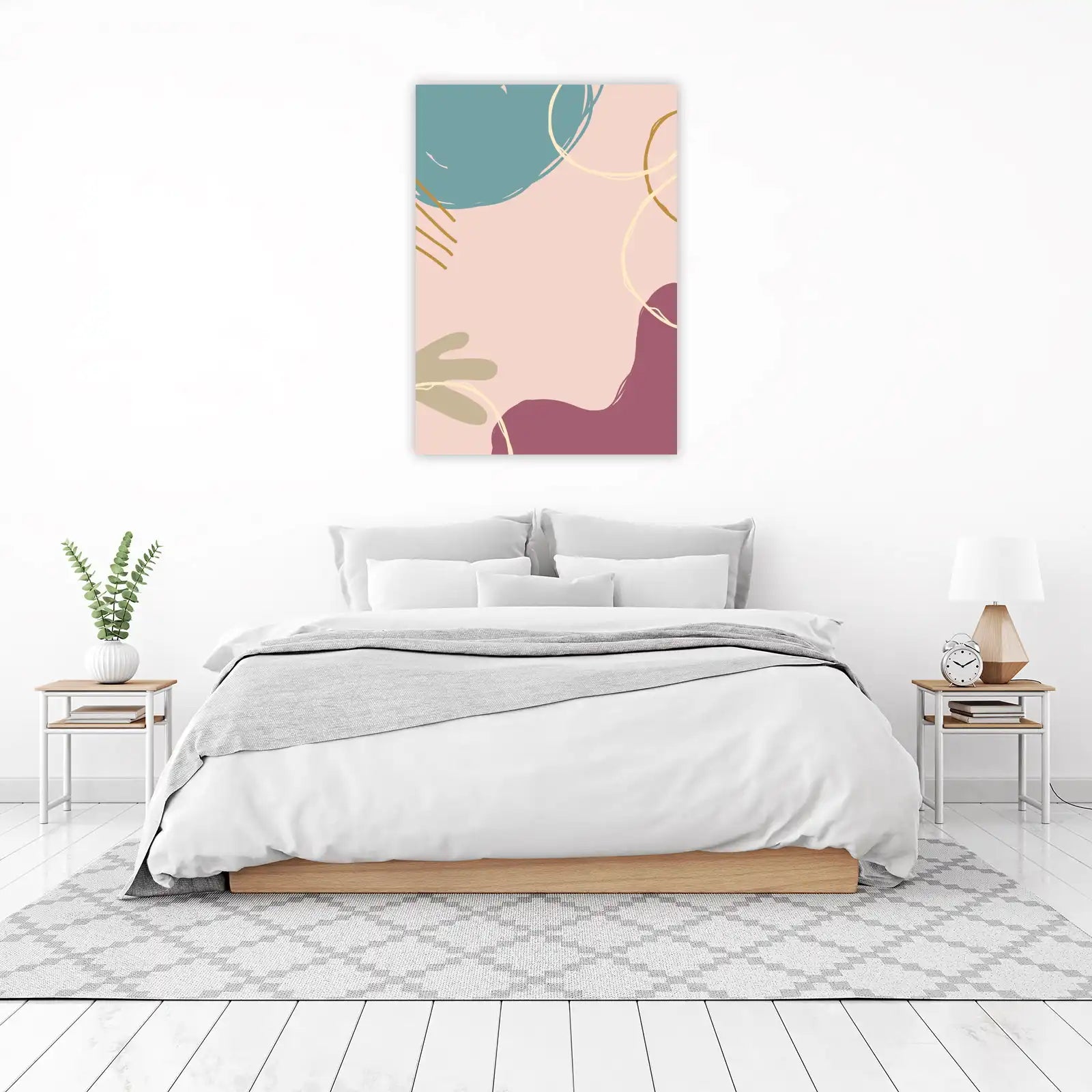 Abstract Boho Shapes Wall Art - Modern Wall Art