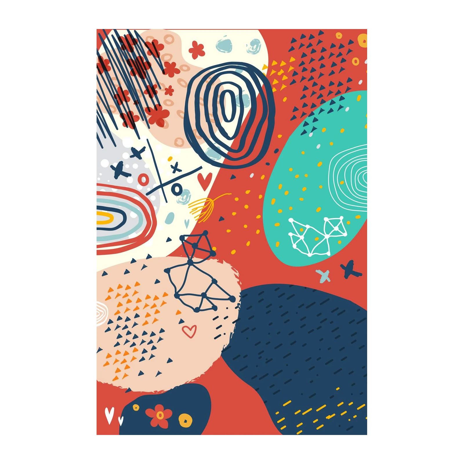 Vibrant Abstract Geometric Wall Art