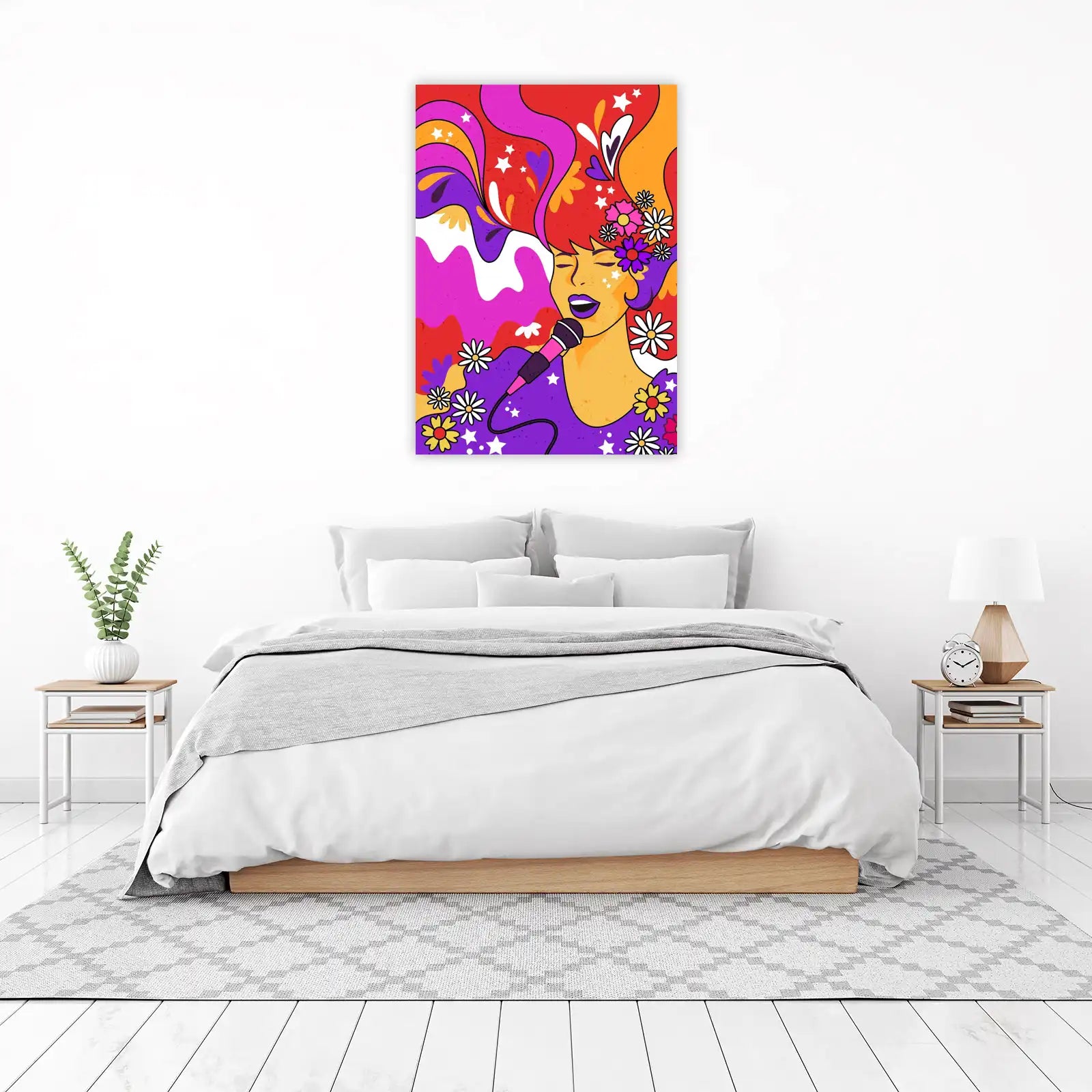 Groovy Singer Psychedelic Art Wall Art