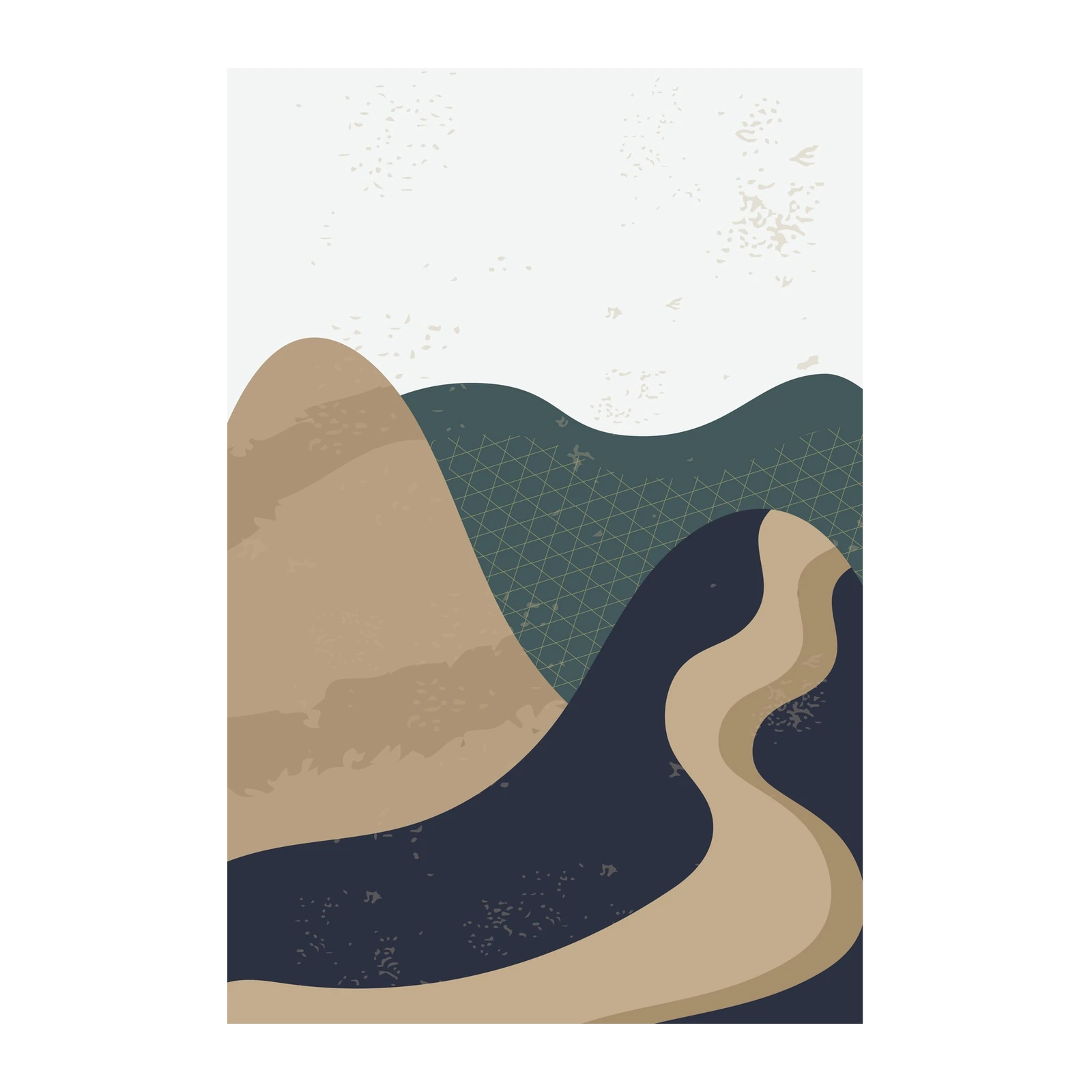 Serene Landscape Abstract Wall Art
