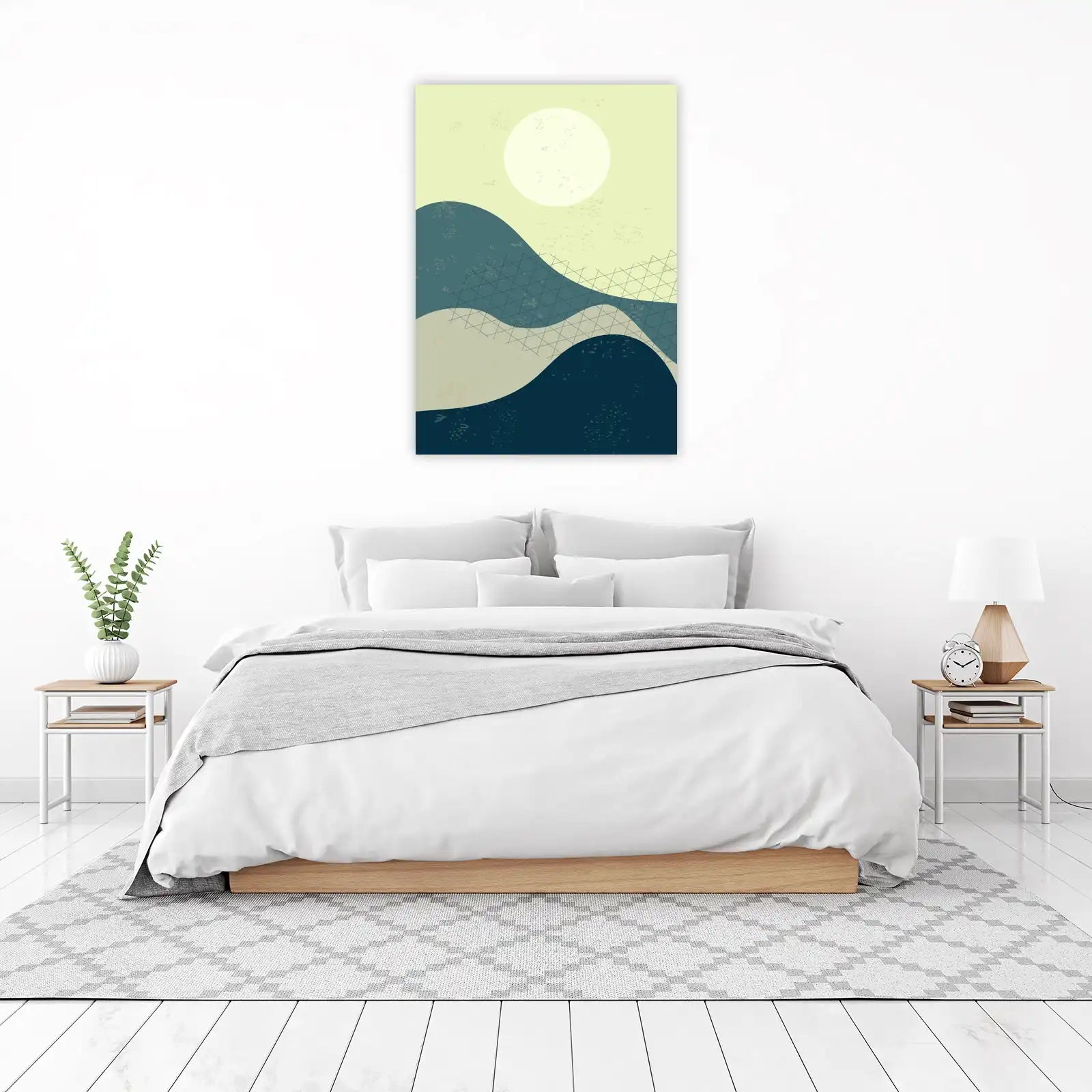 Abstract Landscape Sun & Waves Wall Art