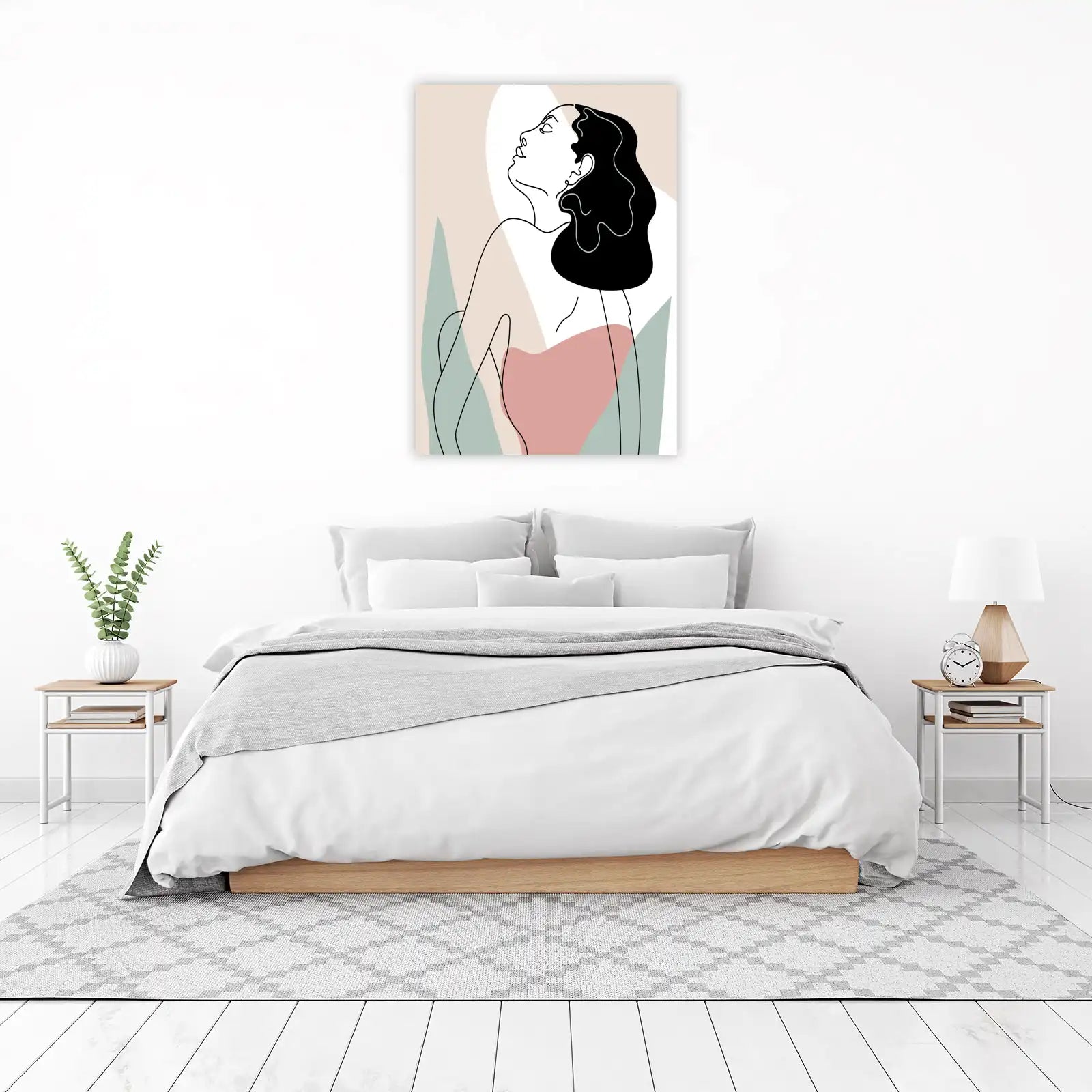 Abstract Woman Minimalist Line Art Wall Art