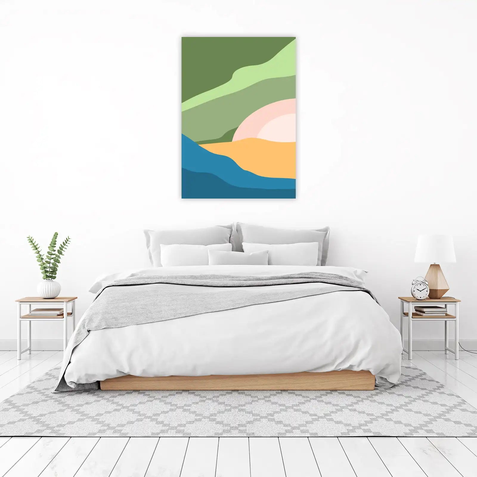 Abstract Landscape Sunset Wall Art Art