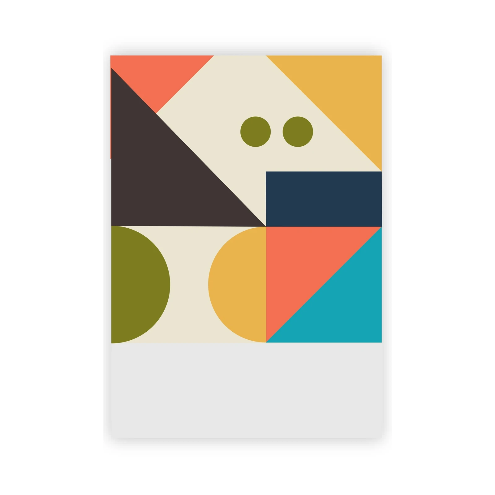 Mid-Century Geometric Pop Art Wall Art