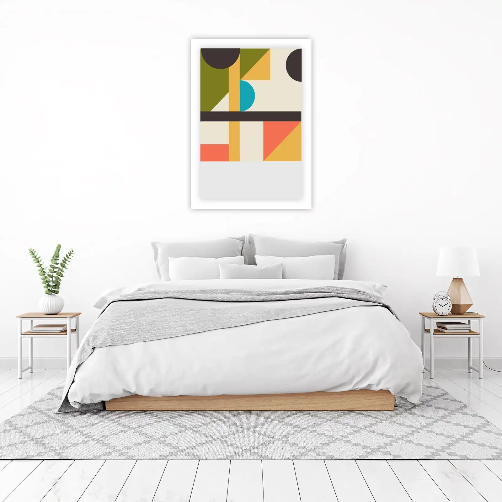Mid-Century Geometric Burst Wall Art