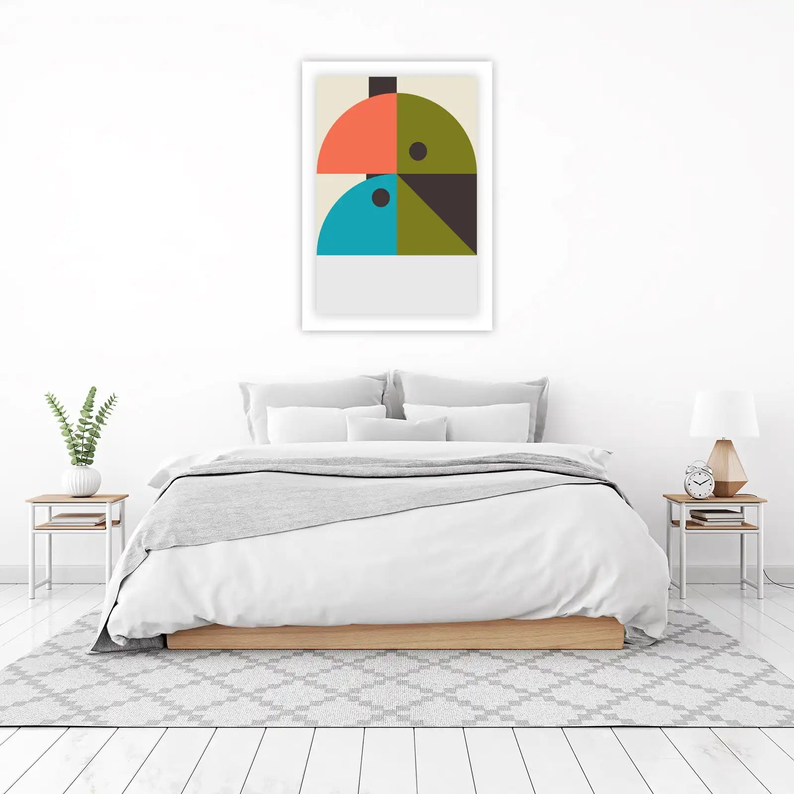 Geometric Mid-Century Abstract Wall Art