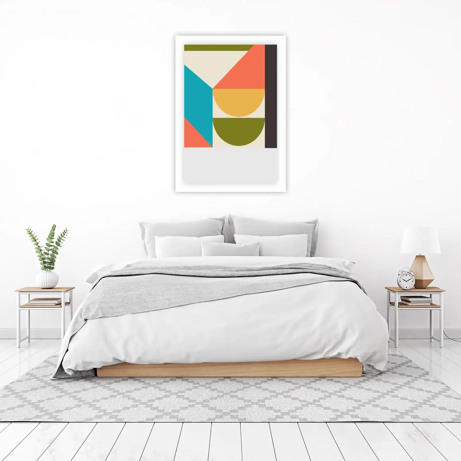 Retro Geometric Abstract Wall Art