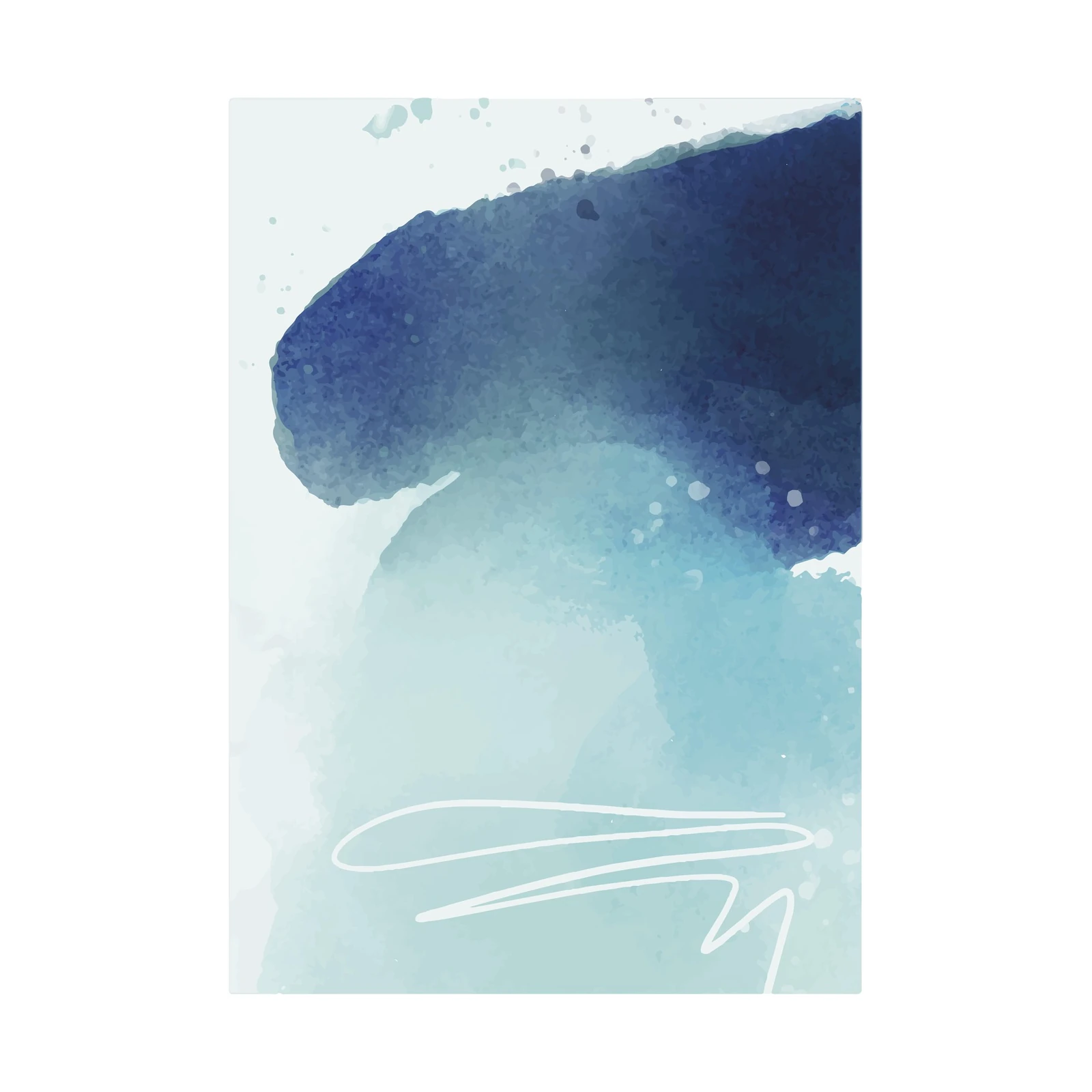 Serene Ocean Blues Abstract Wall Art