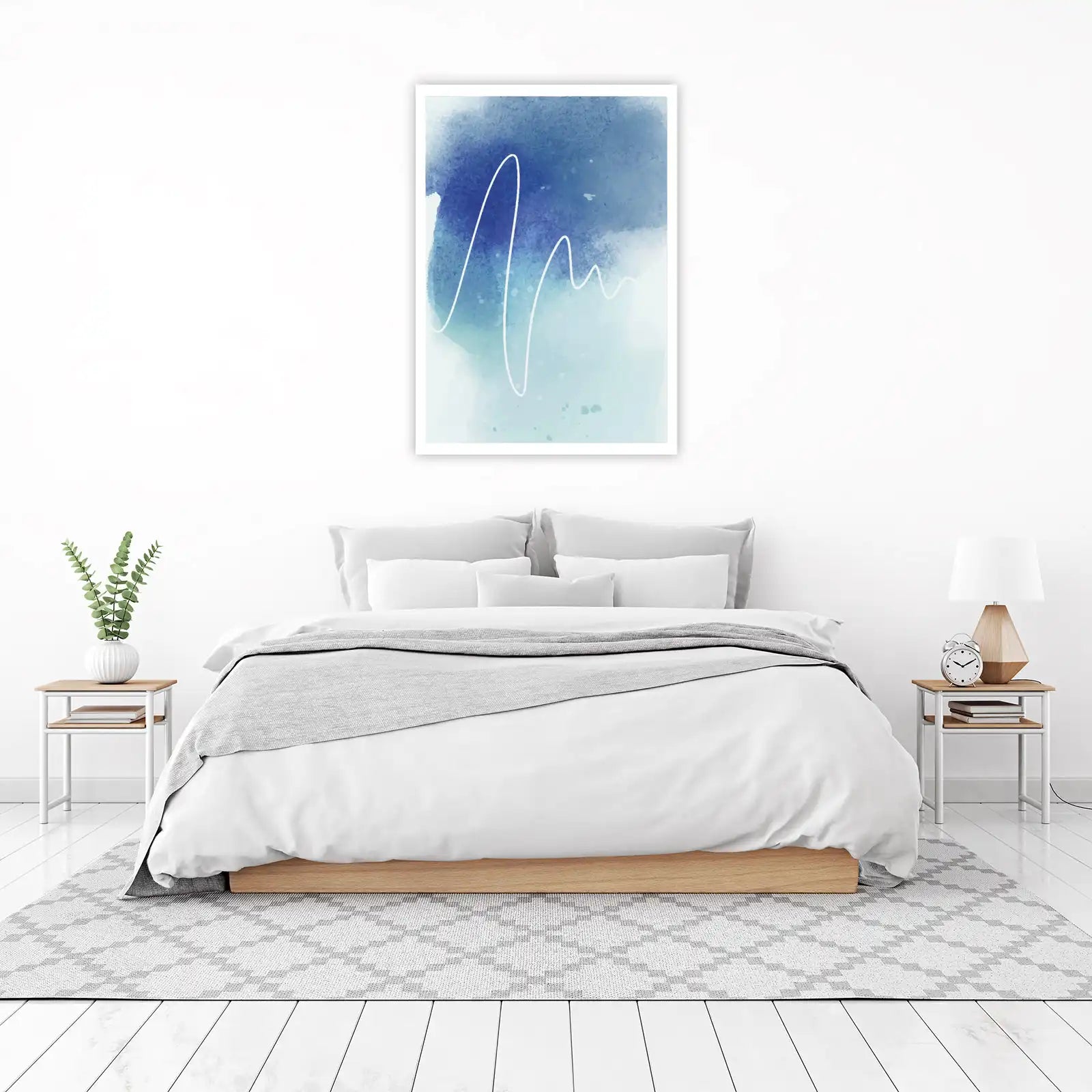 Serene Wave Watercolor Wall Art