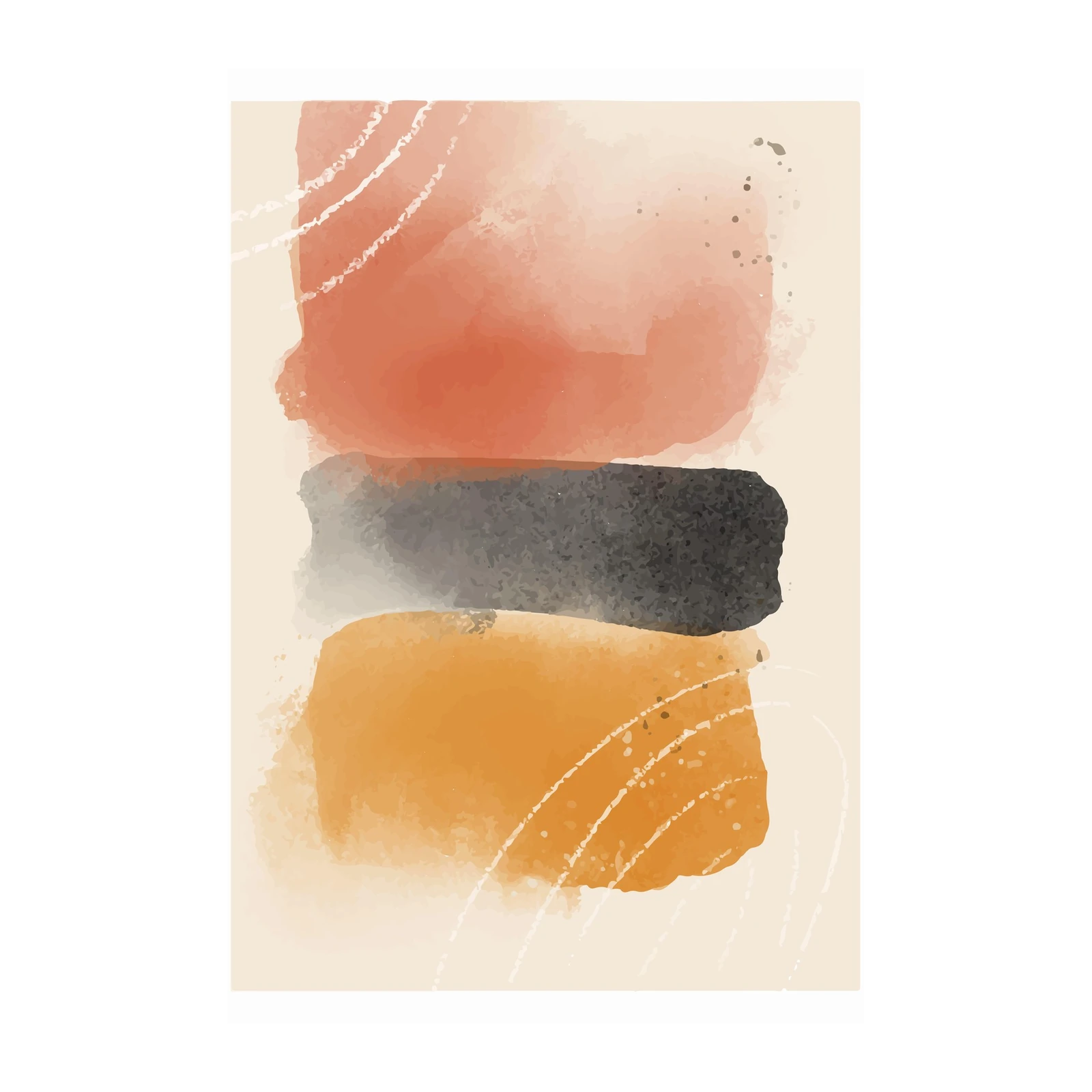 Modern Abstract Boho Terracotta Wall Art