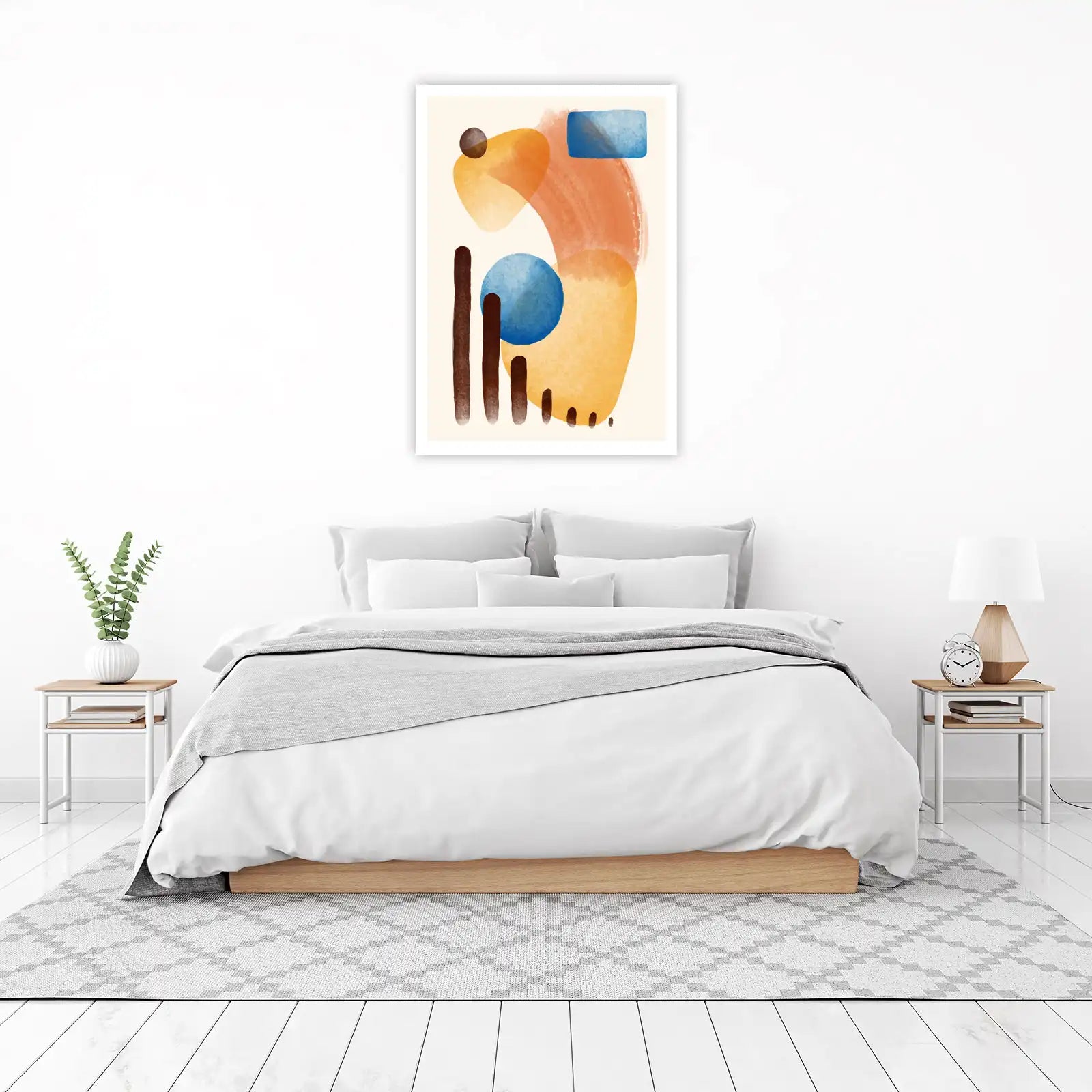 Mid-Century Abstract Shapes Wall Art