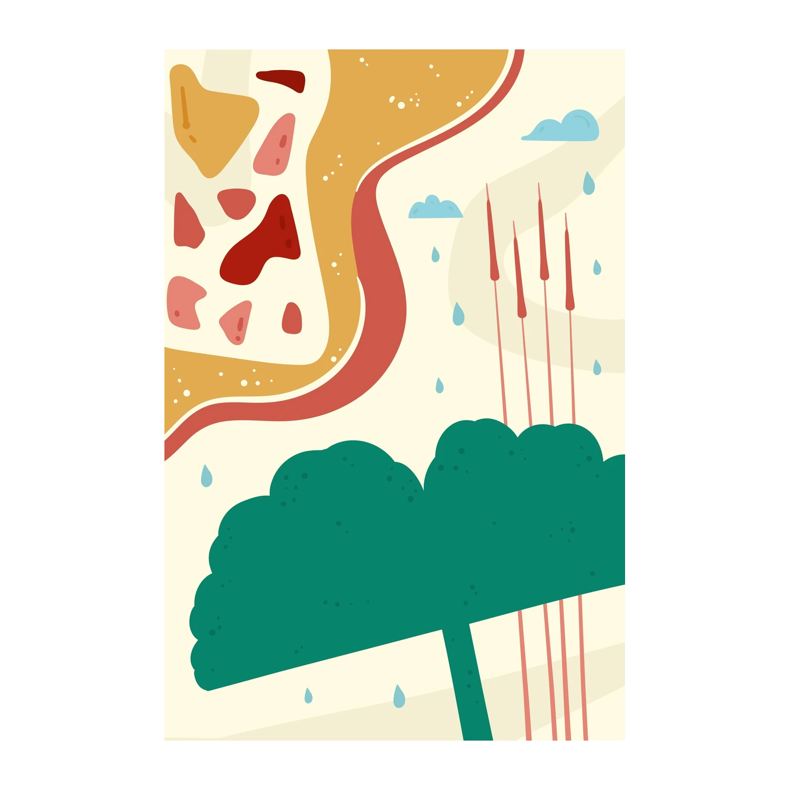 Abstract Nature Landscape Wall Art