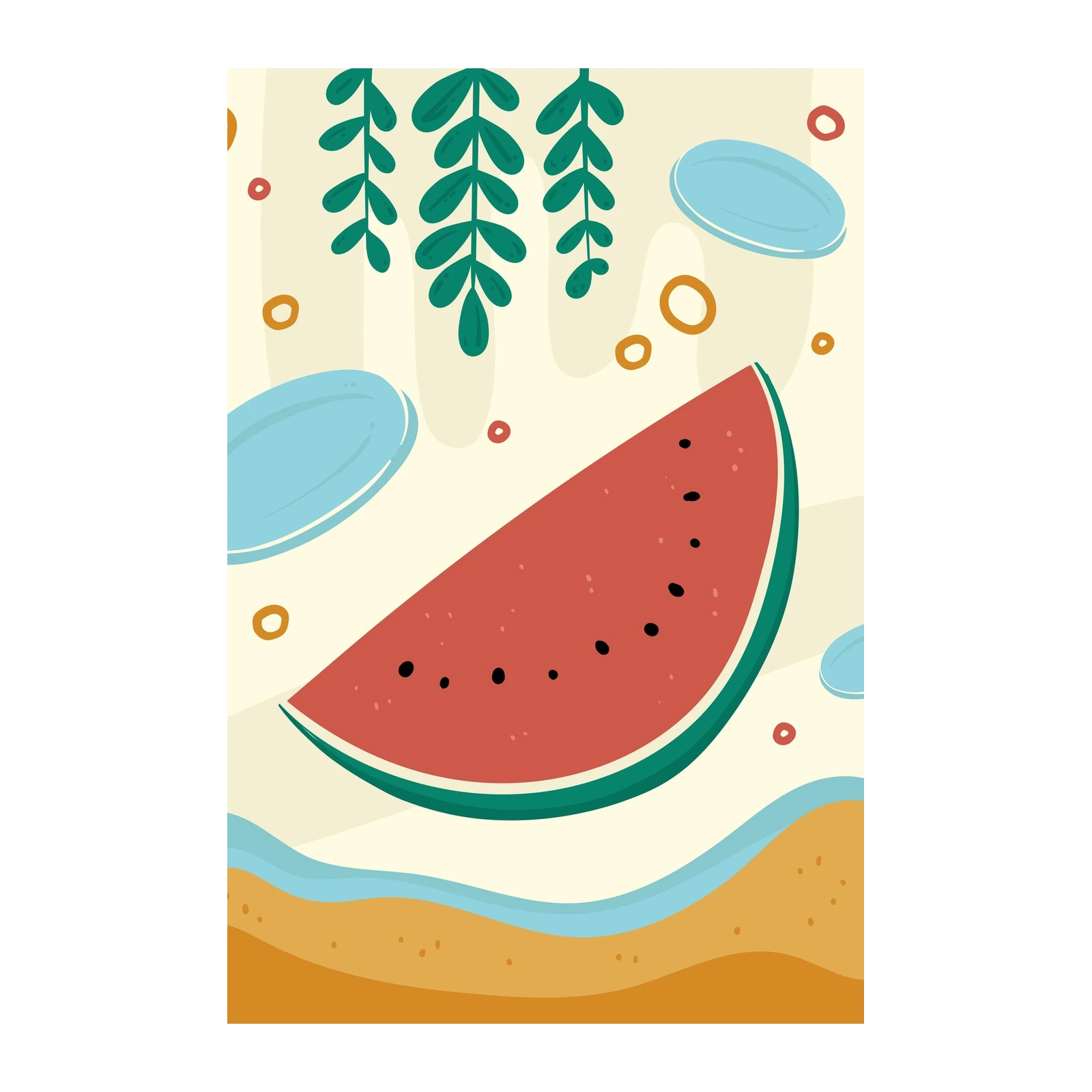 Refreshing Watermelon Summer Vibes Wall Art