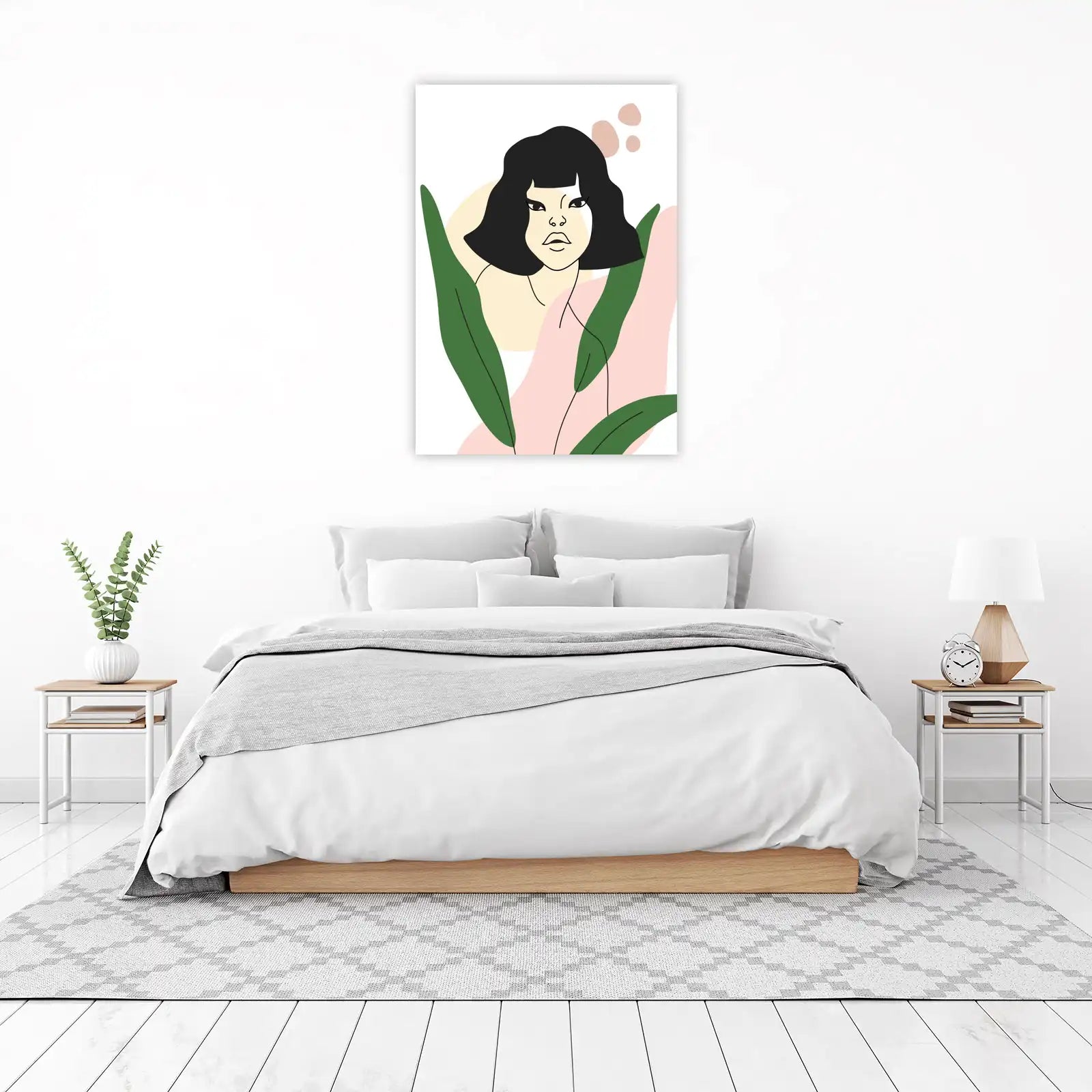Abstract Woman & Botanicals Wall Art
