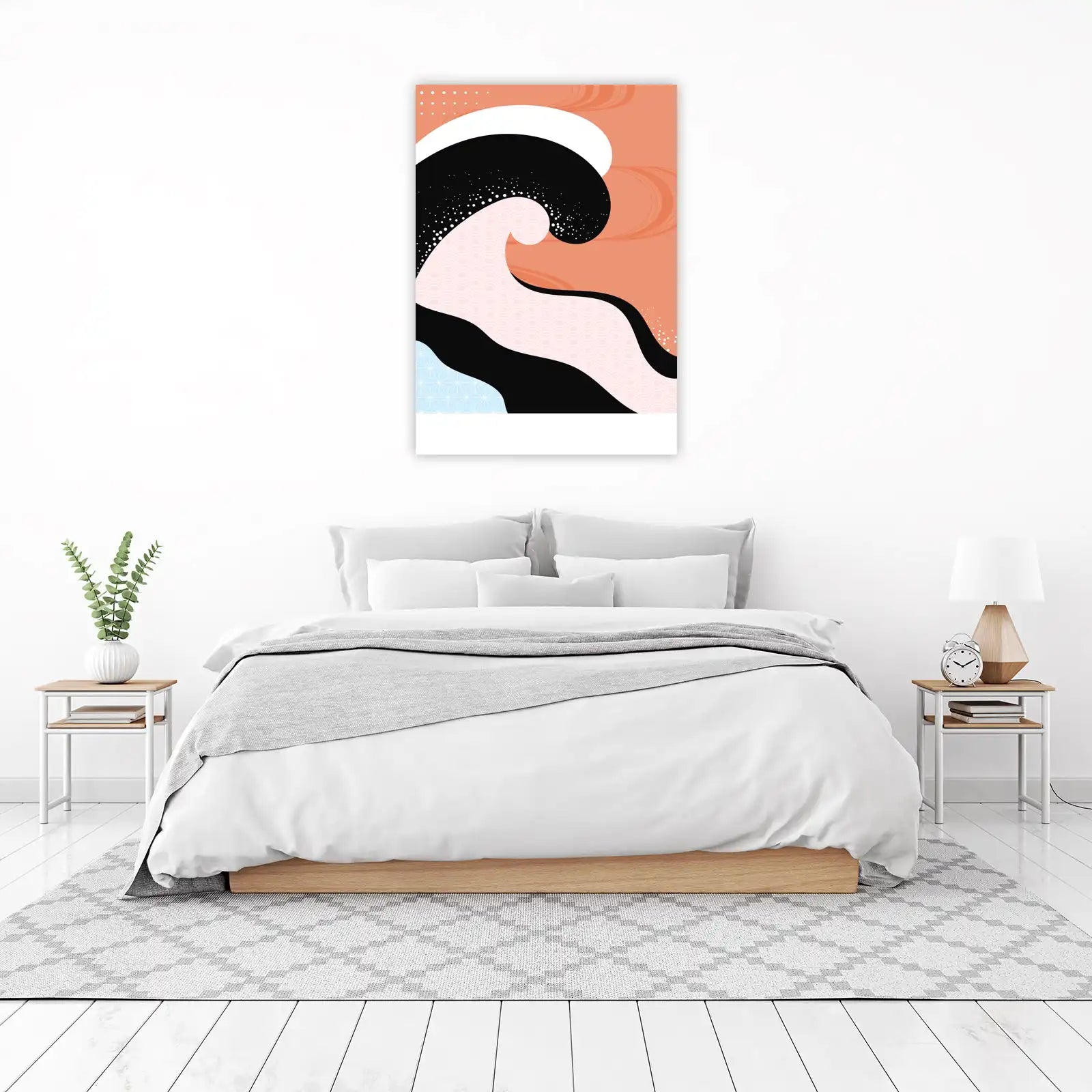 Modern Wave & Geometric Japanese Art Wall Art