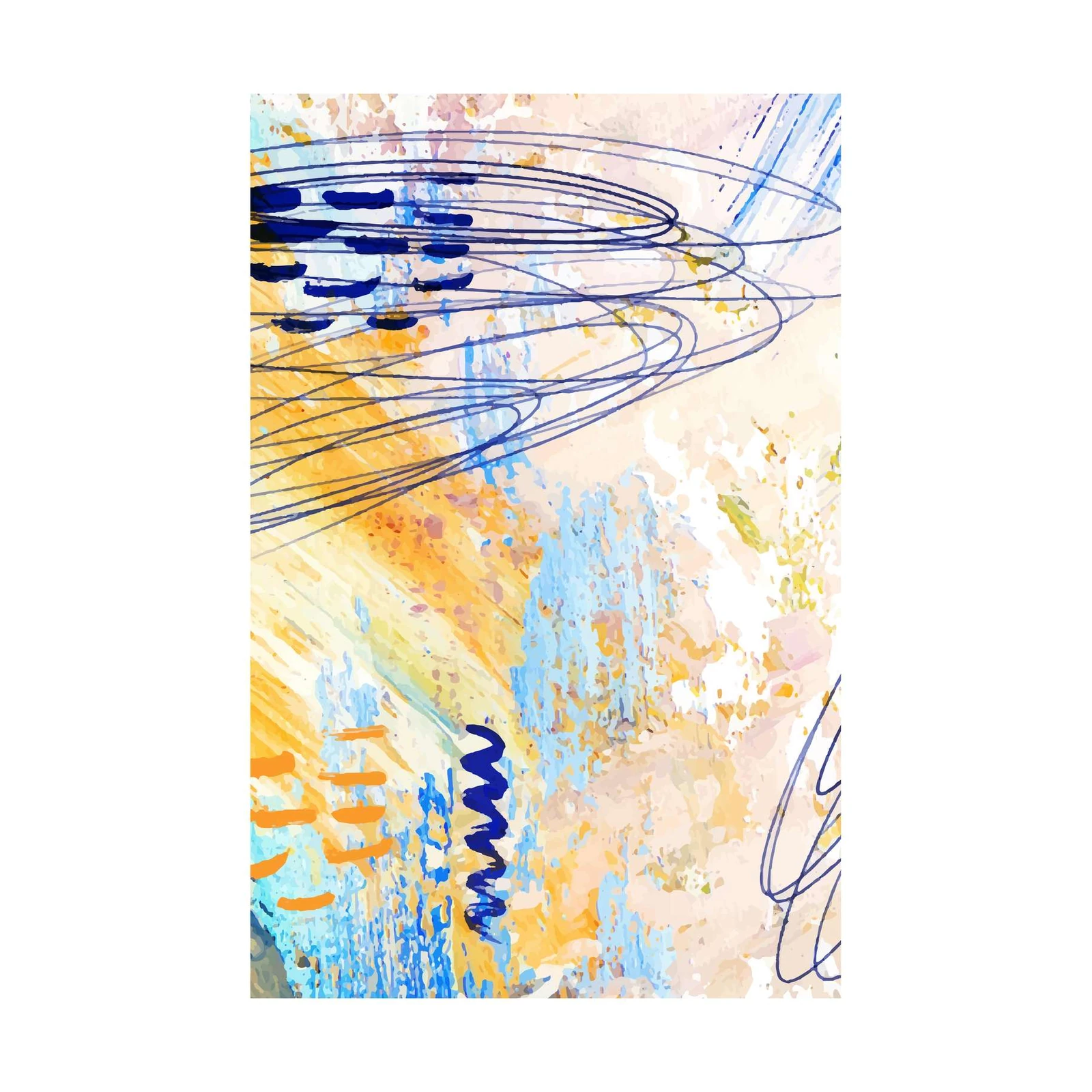 Abstract Splash & Scribble Wall Art