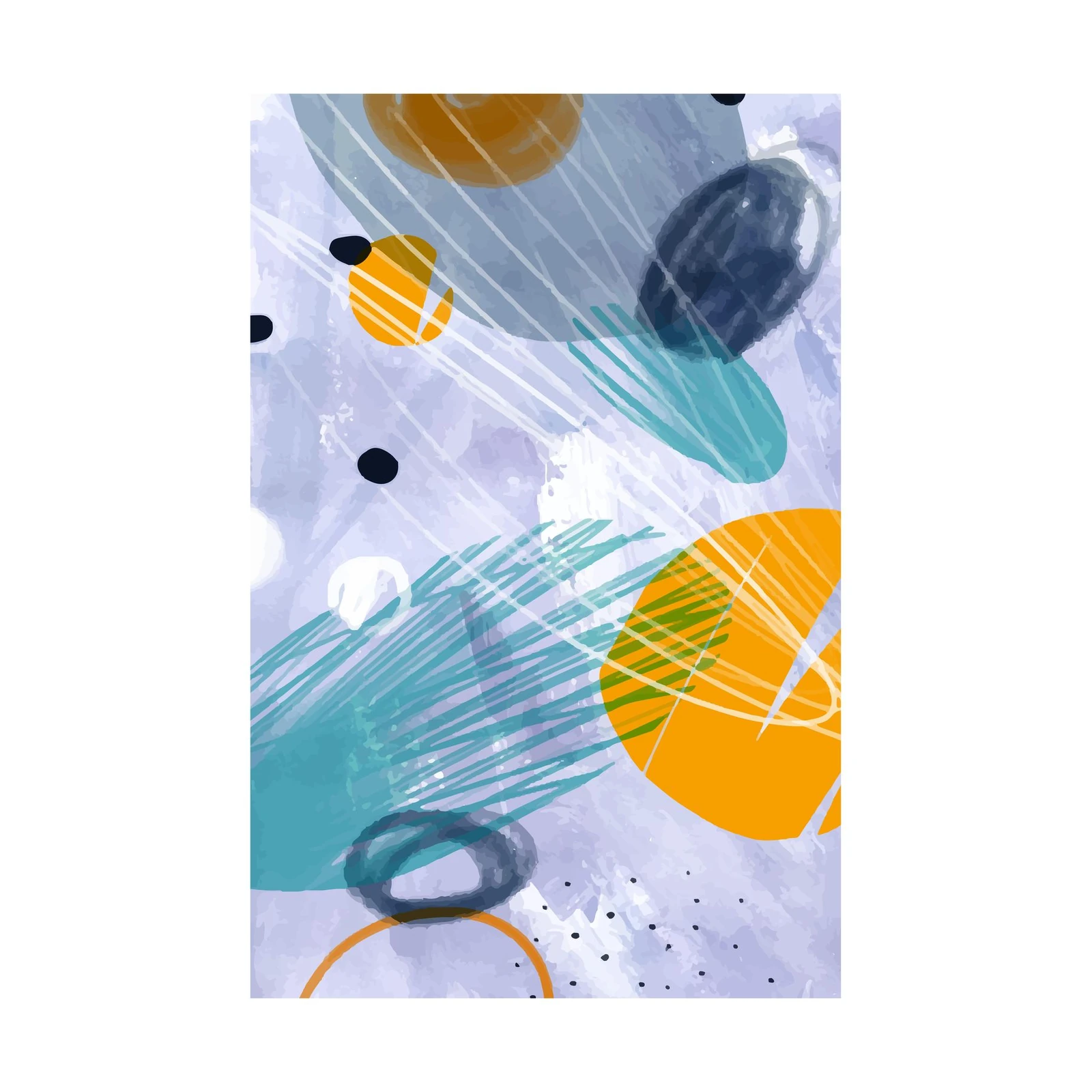 Abstract Boho Geometric Shapes Wall Art