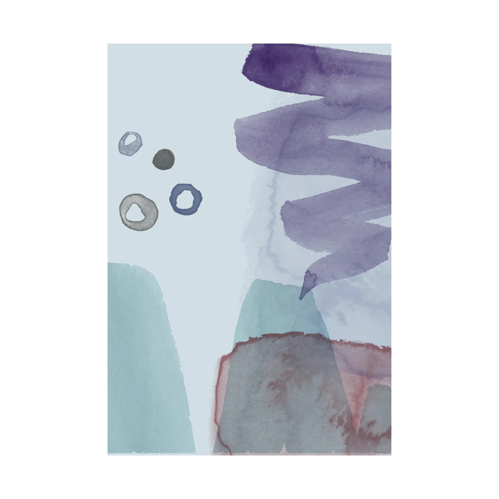 Abstract Watercolor Blend Wall Art