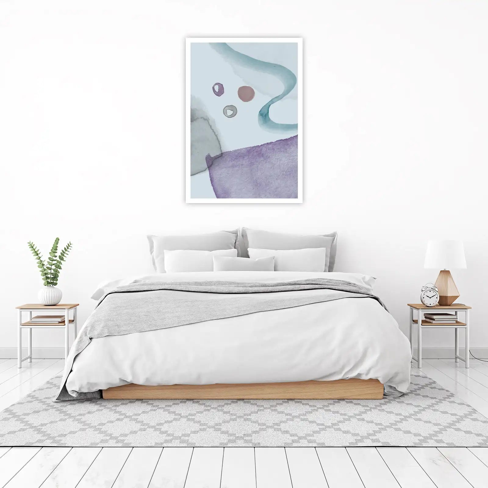 Serene Abstract Wash Modern Art Wall Art