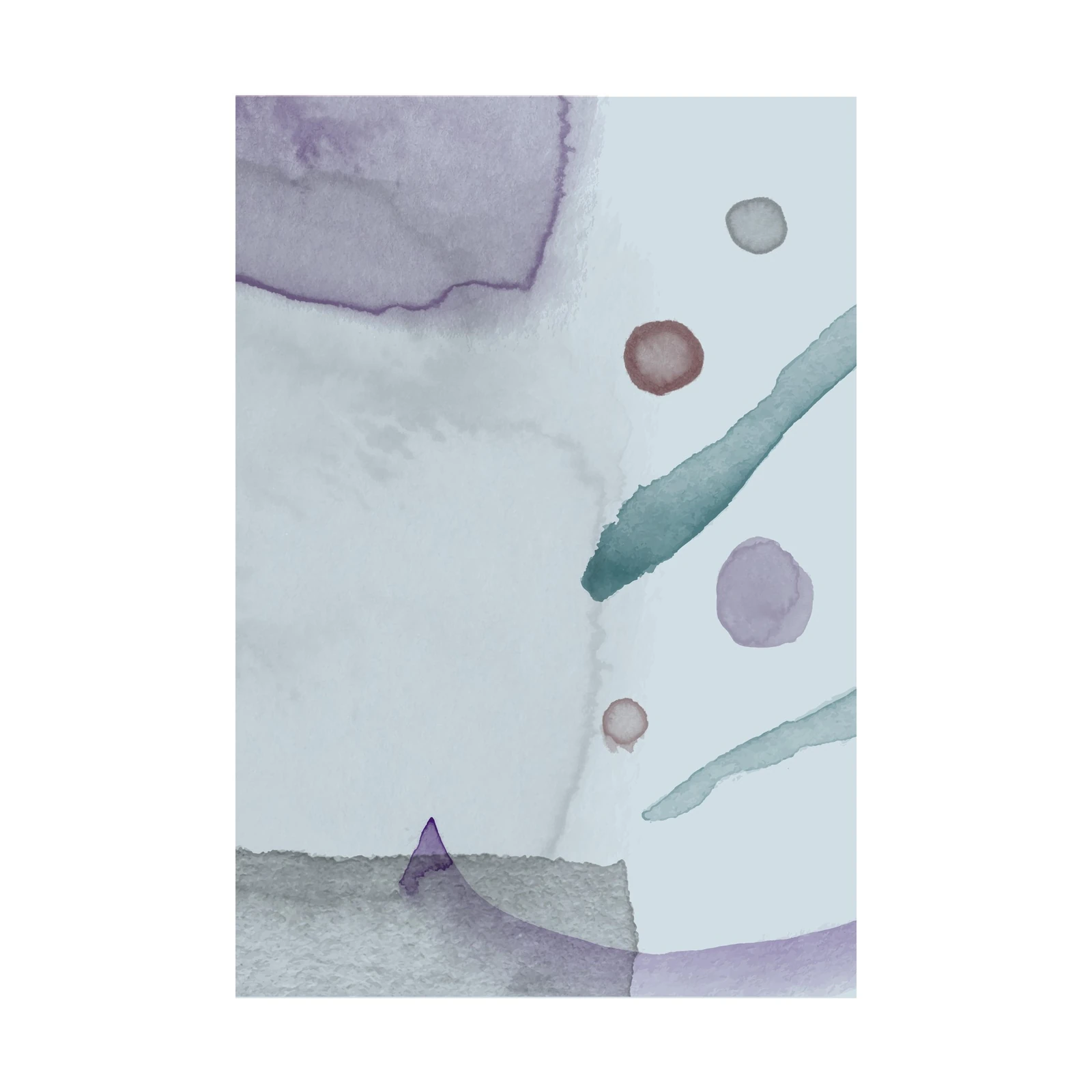 Abstract Watercolor Dots & Lines Wall Art