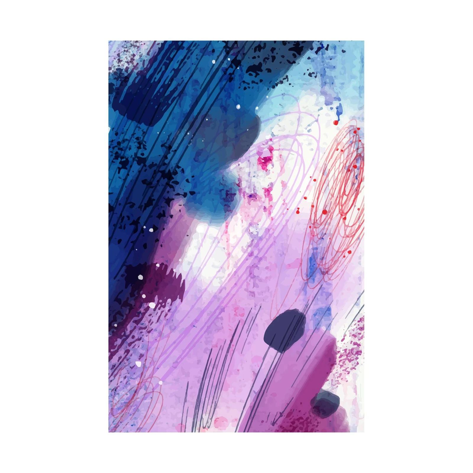 Abstract Fluid Ink Splash Wall Art