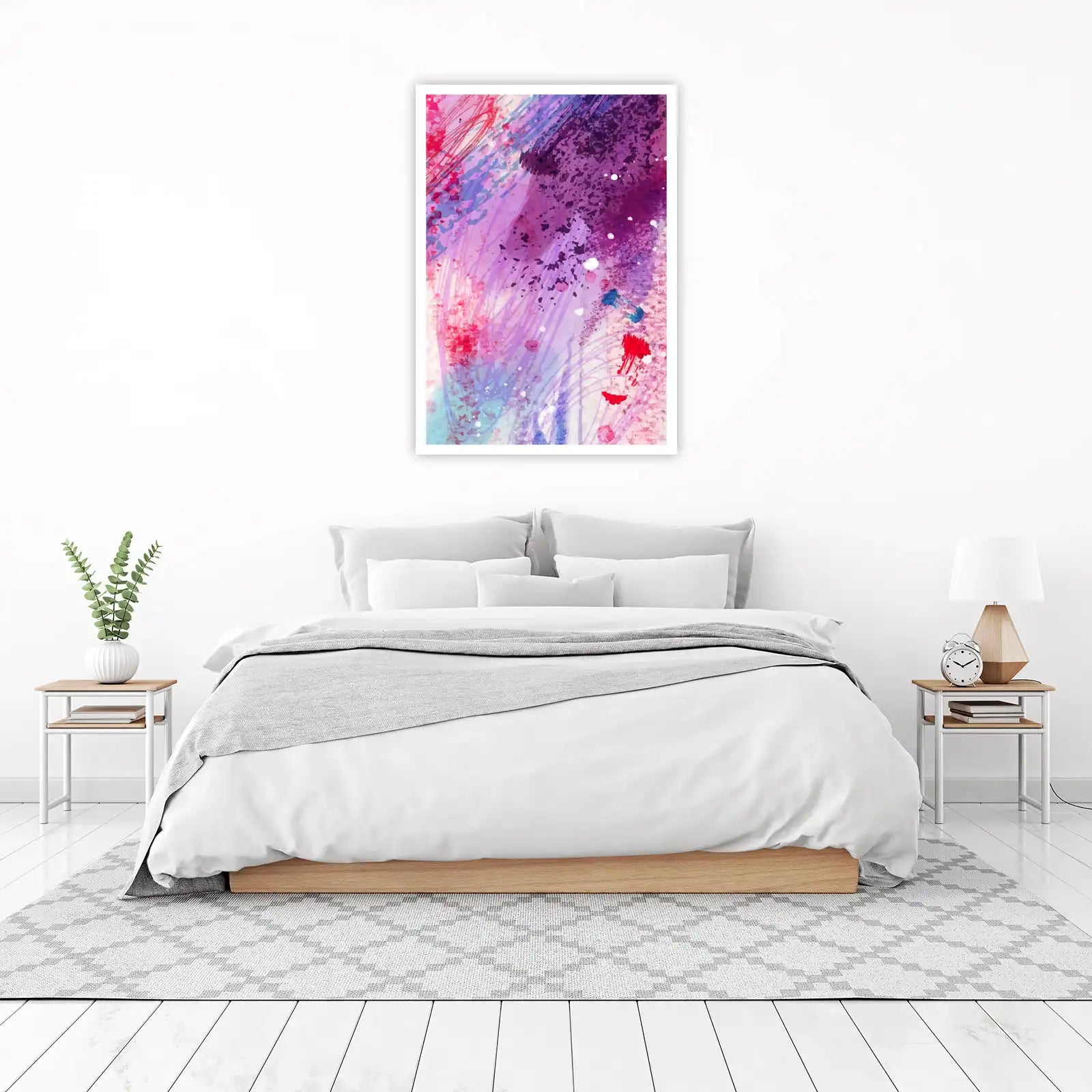 Vibrant Abstract Splash Watercolor Wall Art
