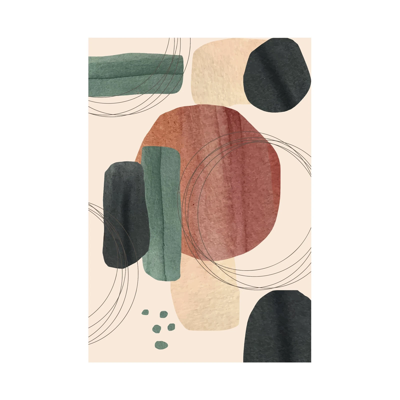 Abstract Boho Mid-Century Modern Wall Art