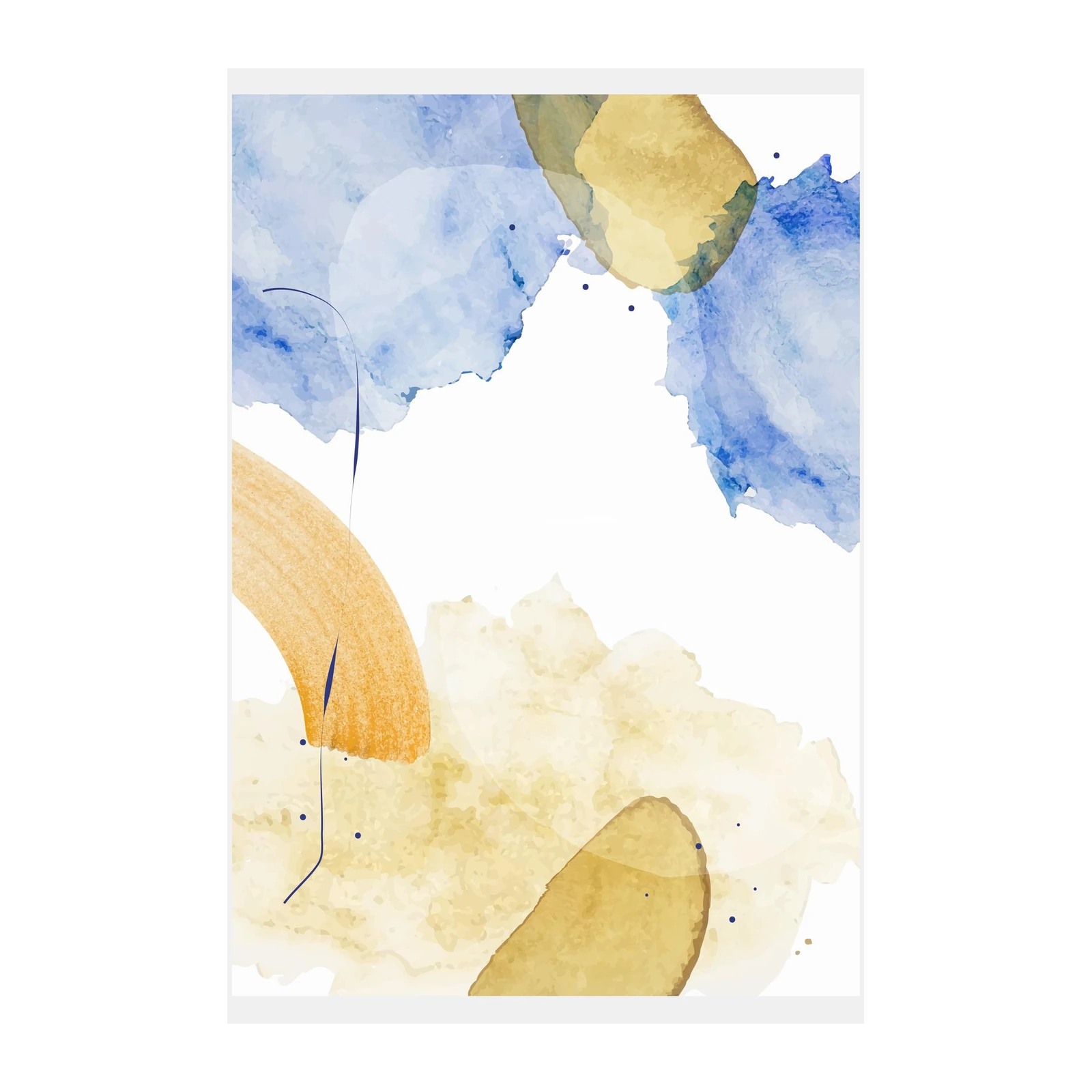 Abstract Watercolor Splash Wall Art