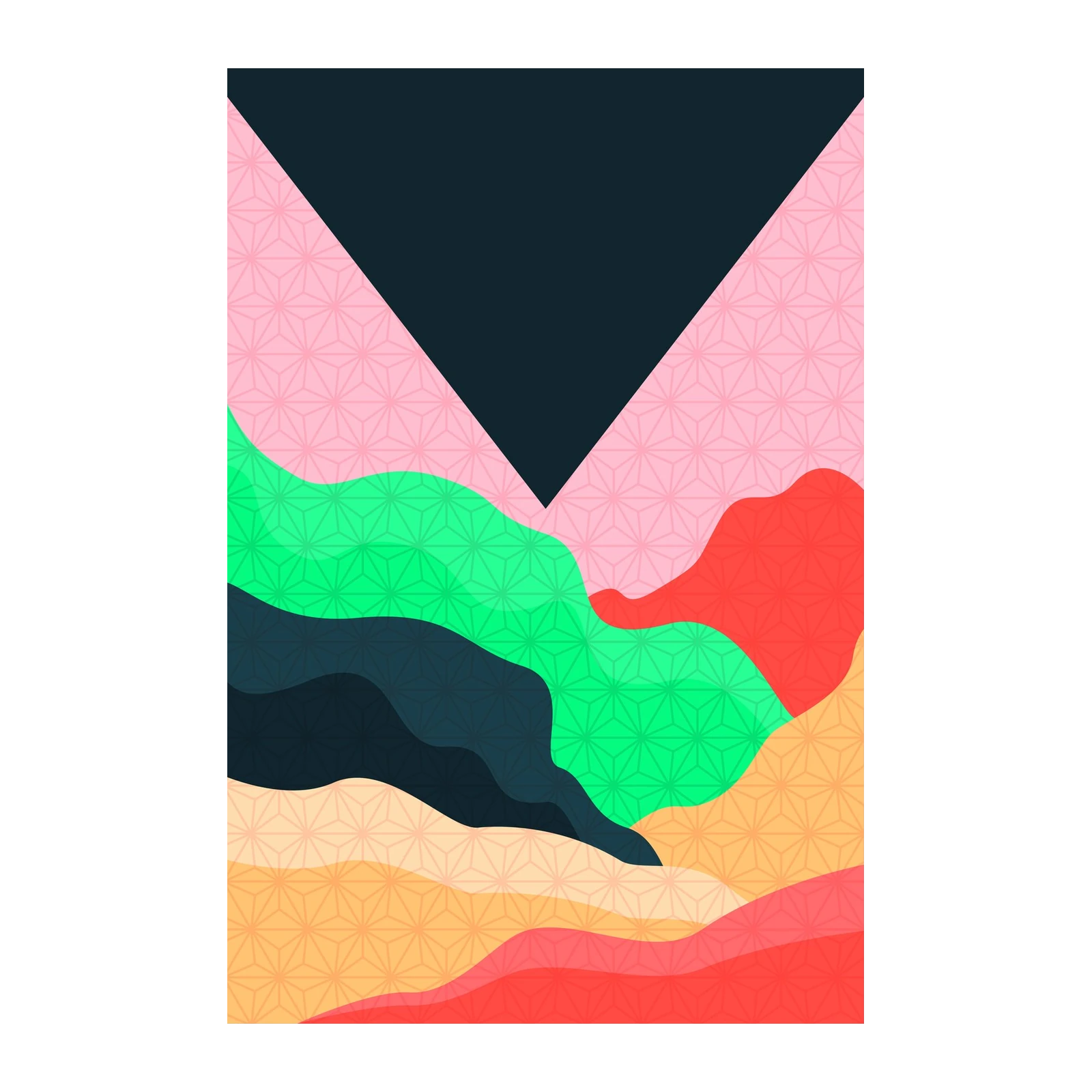 Abstract Geometric Landscape Wall Art