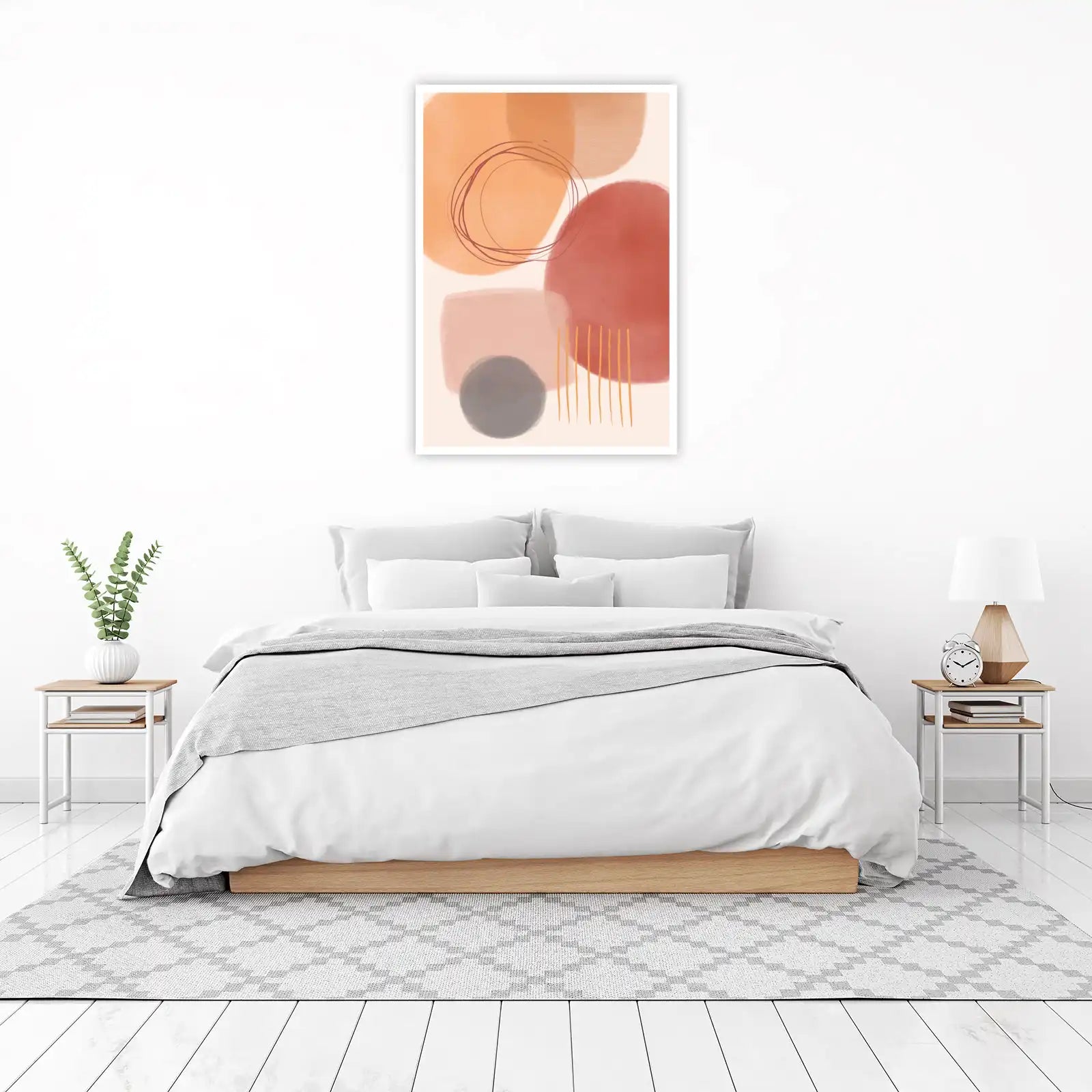 Abstract Terracotta Boho Watercolor Wall Art